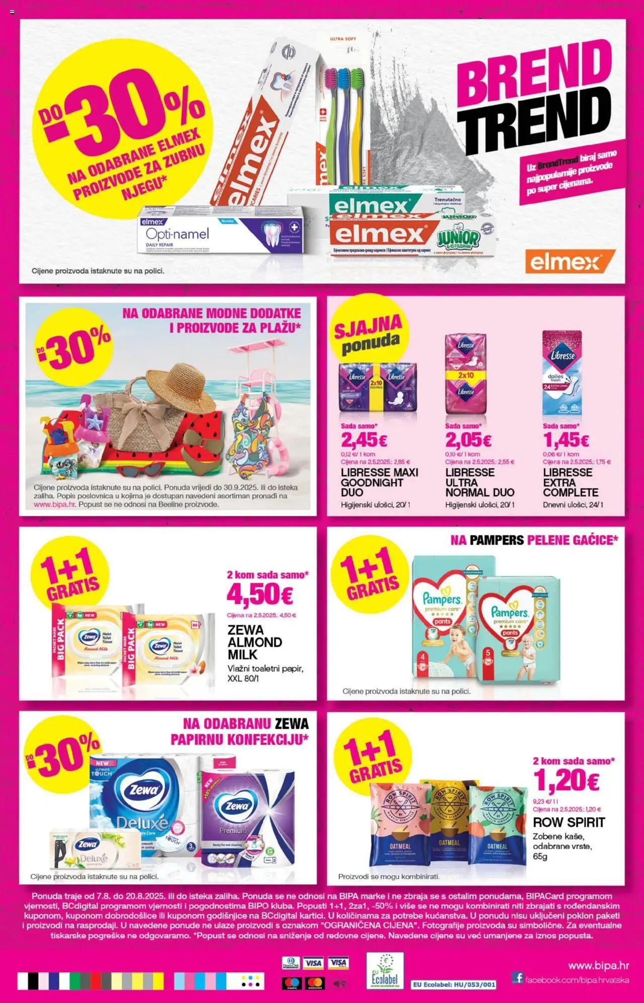Bipa katalog | vrijedi od 07.08.2025 | Stranica: 8 | Proizvodi: Pelene, Zewa, Pampers, Libresse