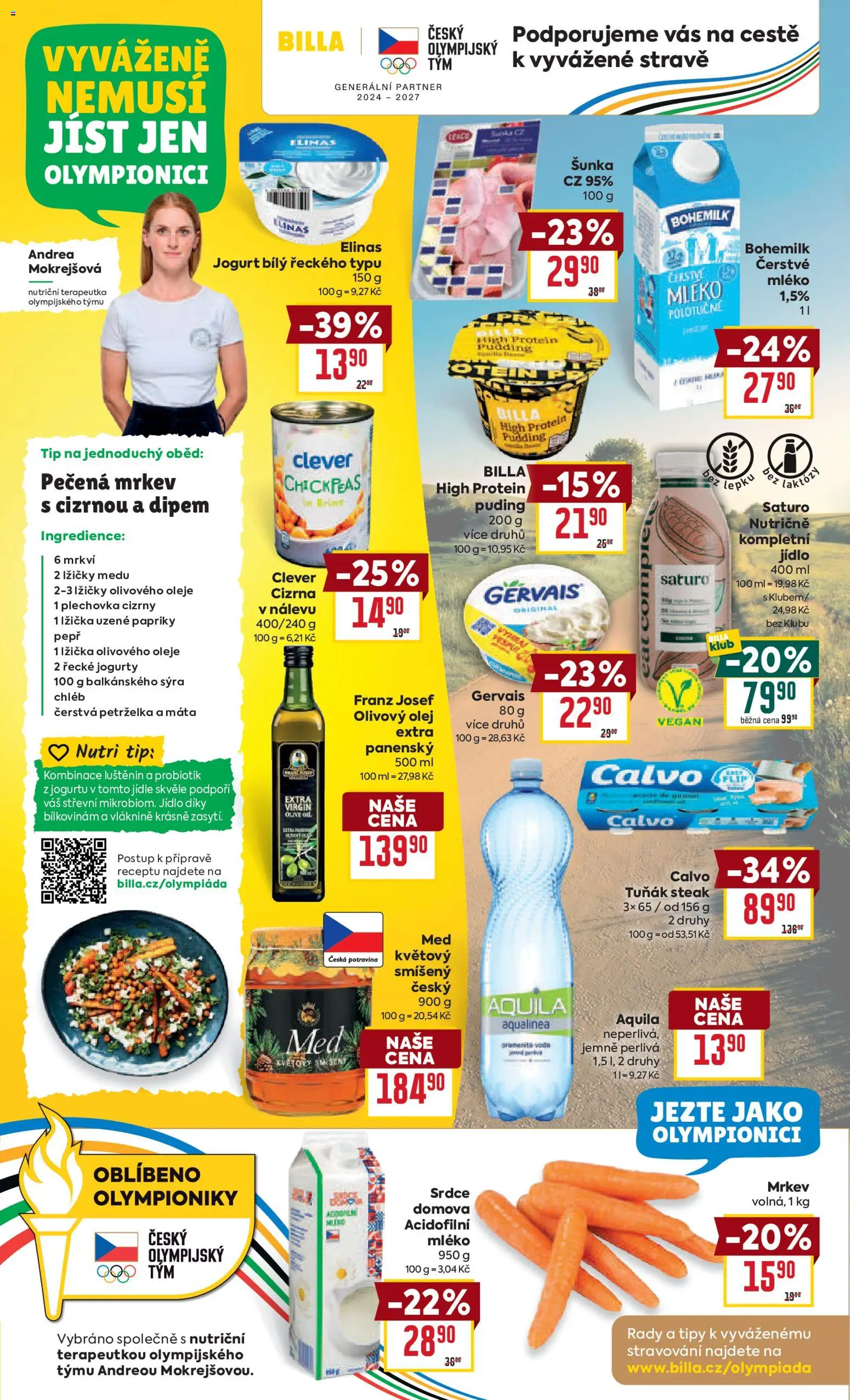 Billa Velký leták od 18.03.2026 | Strana: 22 | Produkty: Puding, Gervais, Protein pudding, Aquila