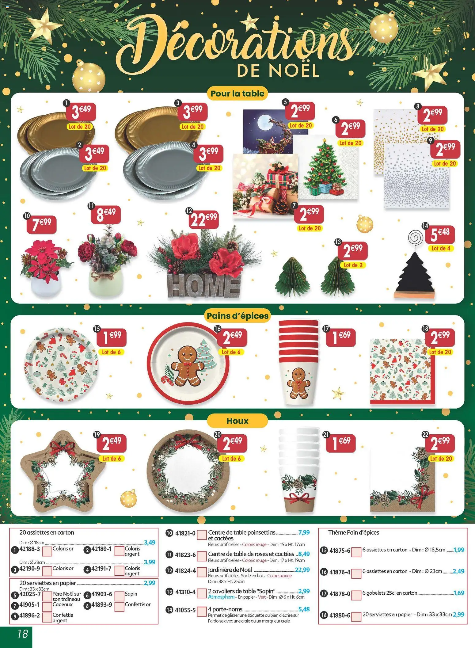 {H1} | Page: 18 | Produits: Décorations de Noël, Jardinière, Table, Pain