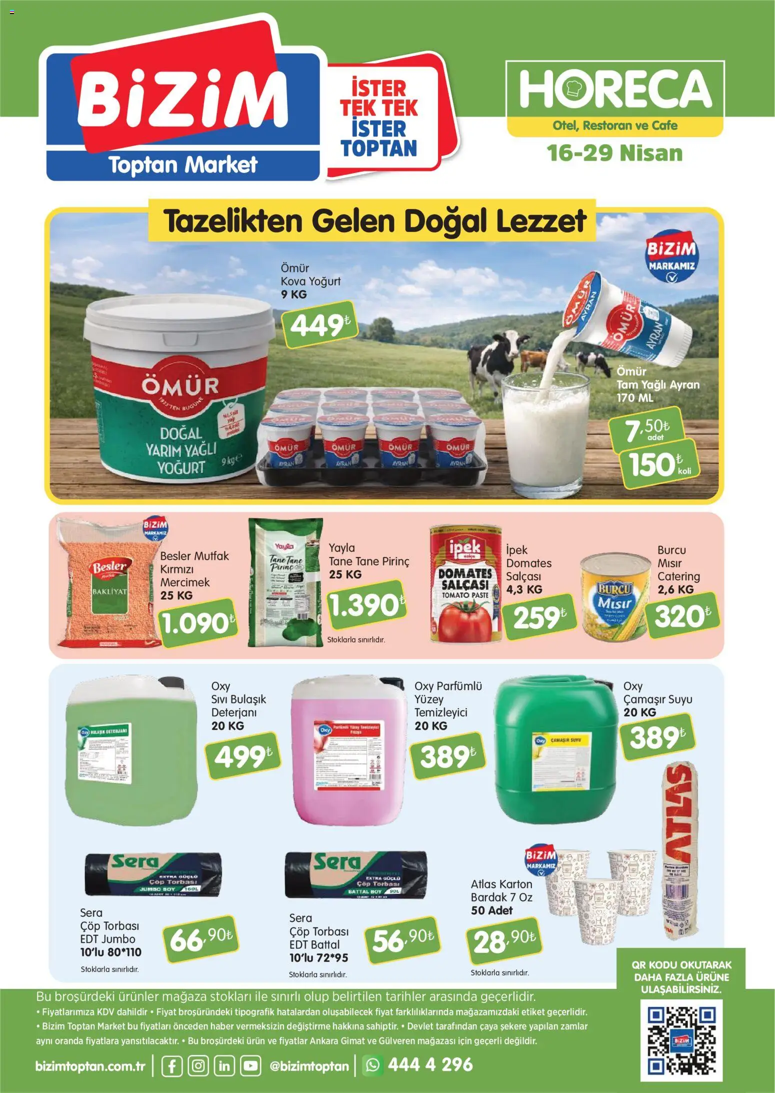 Bizim Toptan - Horeca kataloğu - 16.04.2026 tarihinden itibaren geçerlidir | Sayfa: 2 | Ürünler: Ravioli, Yoğurt, Zselatin, Şal