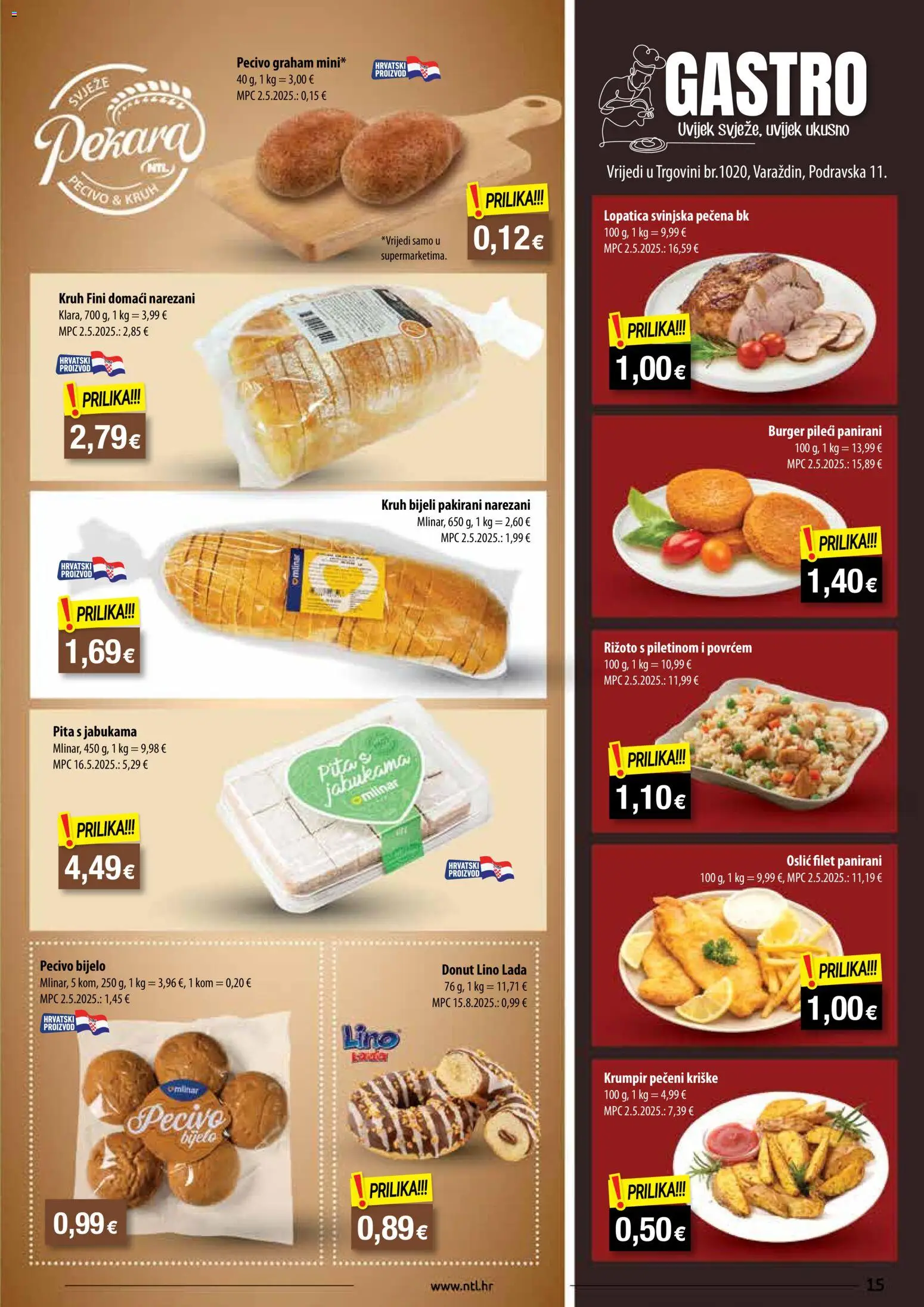 NTL katalog | vrijedi od 03.12.2025 | Stranica: 15 | Proizvodi: Lino Lada, Krumpir, Oslić, Pecivo