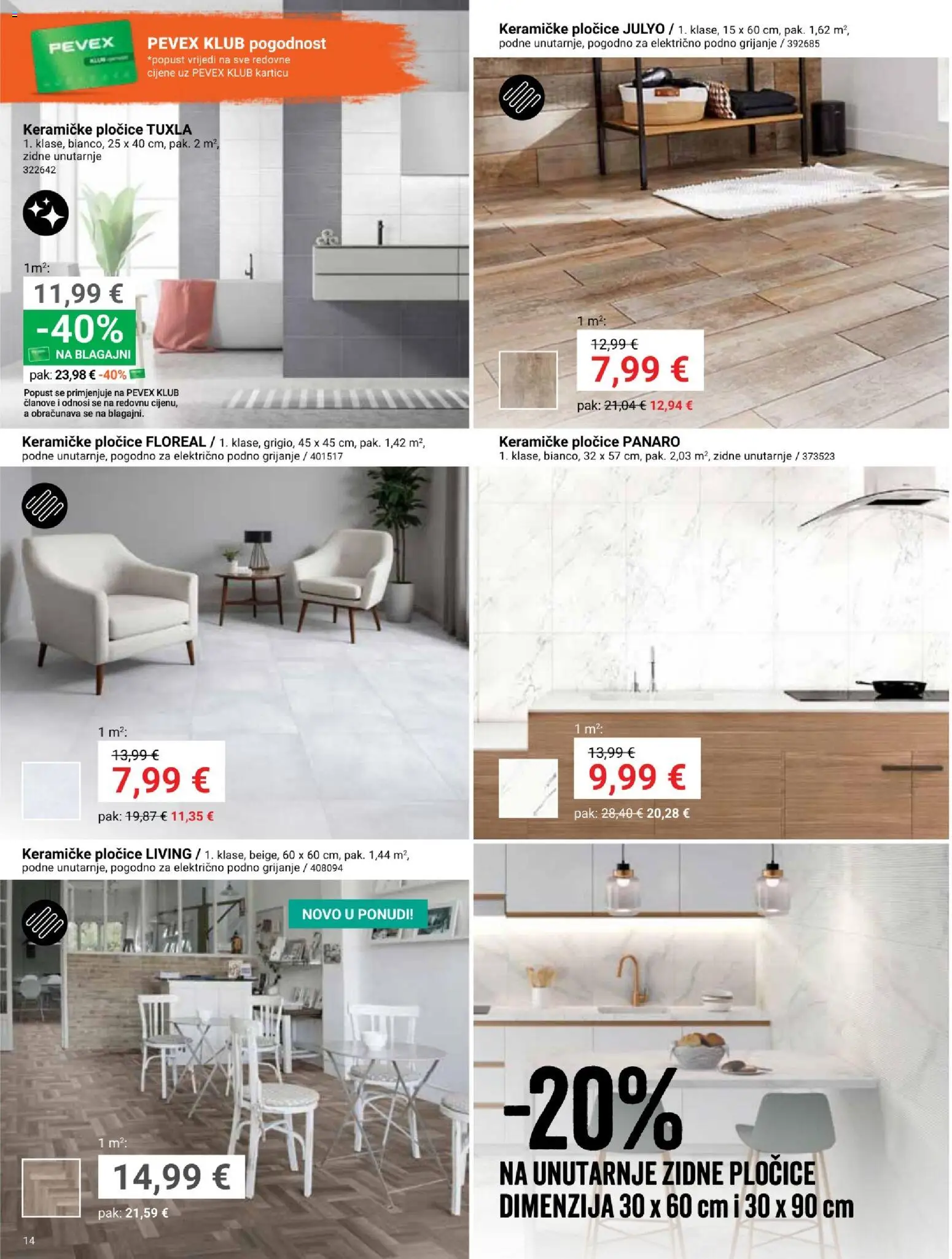 Pevex katalog | vrijedi od 05.03.2026 | Stranica: 14 | Proizvodi: Pločice