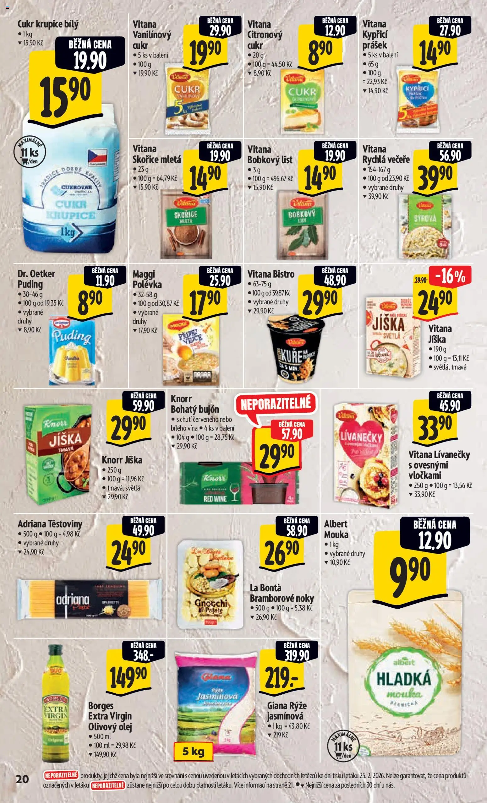 Albert leták - Hypermarket od 04.03.2026 | Strana: 28 | Produkty: Rýže, Knorr, Bramborové noky, Mouka