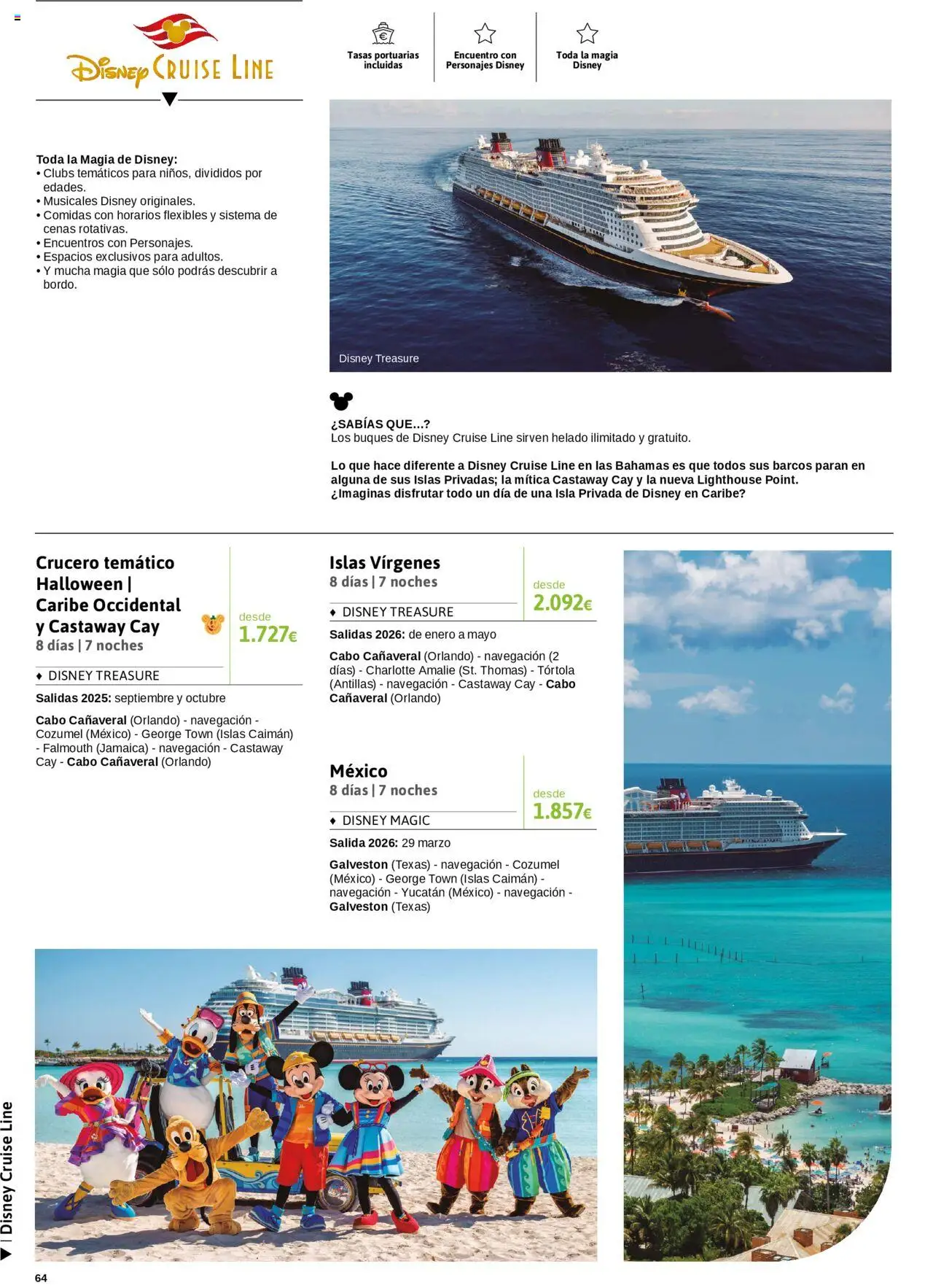 Viajes El Corte Inglés - Crucero Fantástico │ válido desde el 16.09.2025 | Página: 64 | Productos: Helado, Navegación