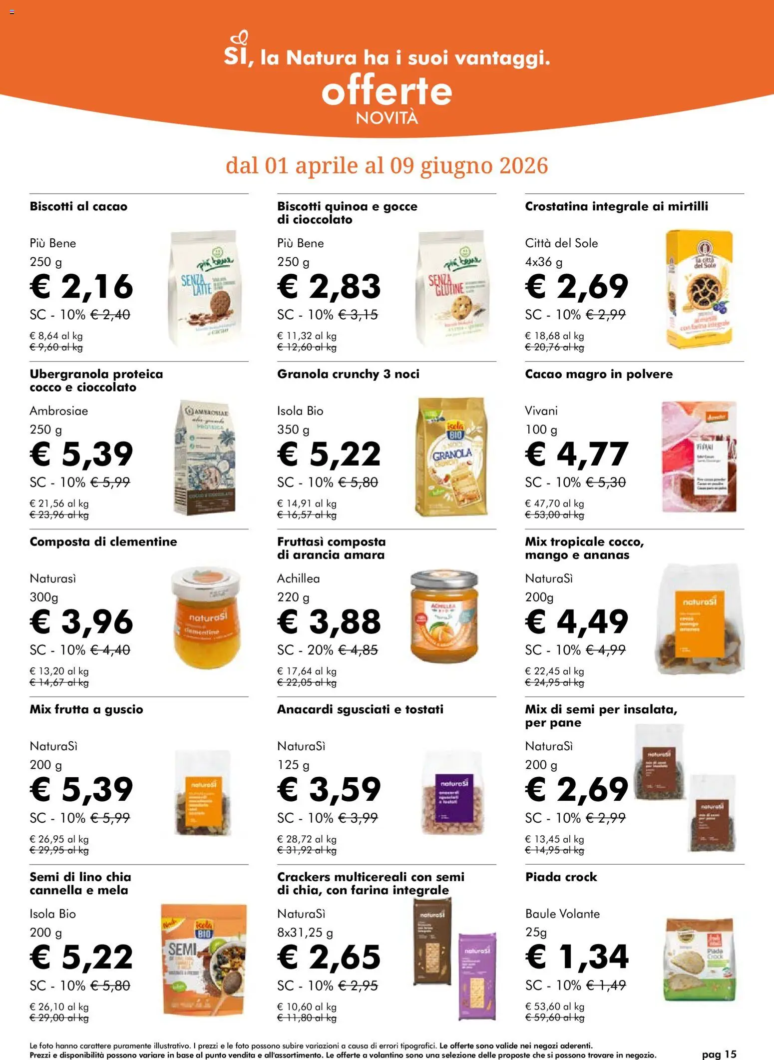 Volantino Natura Sì del 01.04.2026 | Pagina: 15
