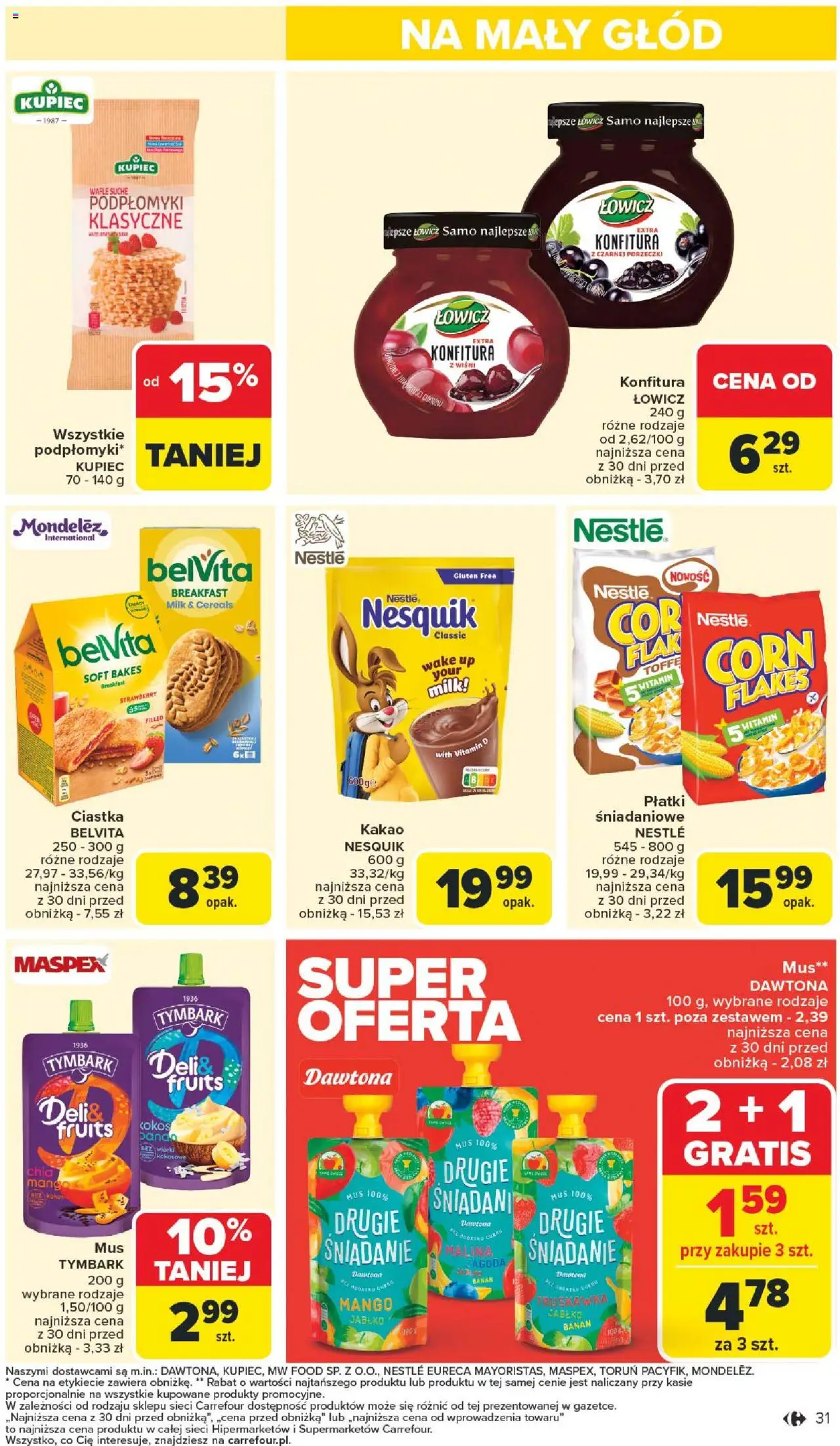 Carrefour Gazetka od 11.08.2025 | Strona: 35 | Produkty: Belvita, Wafle, Banan, Płatki