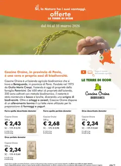 Anteprima del volantino Natura Sì volantino valido a partire dal 04.03.2026 | Pagina: 13 | Prodotti: Bovino, Latte, Ortaggi, Farro
