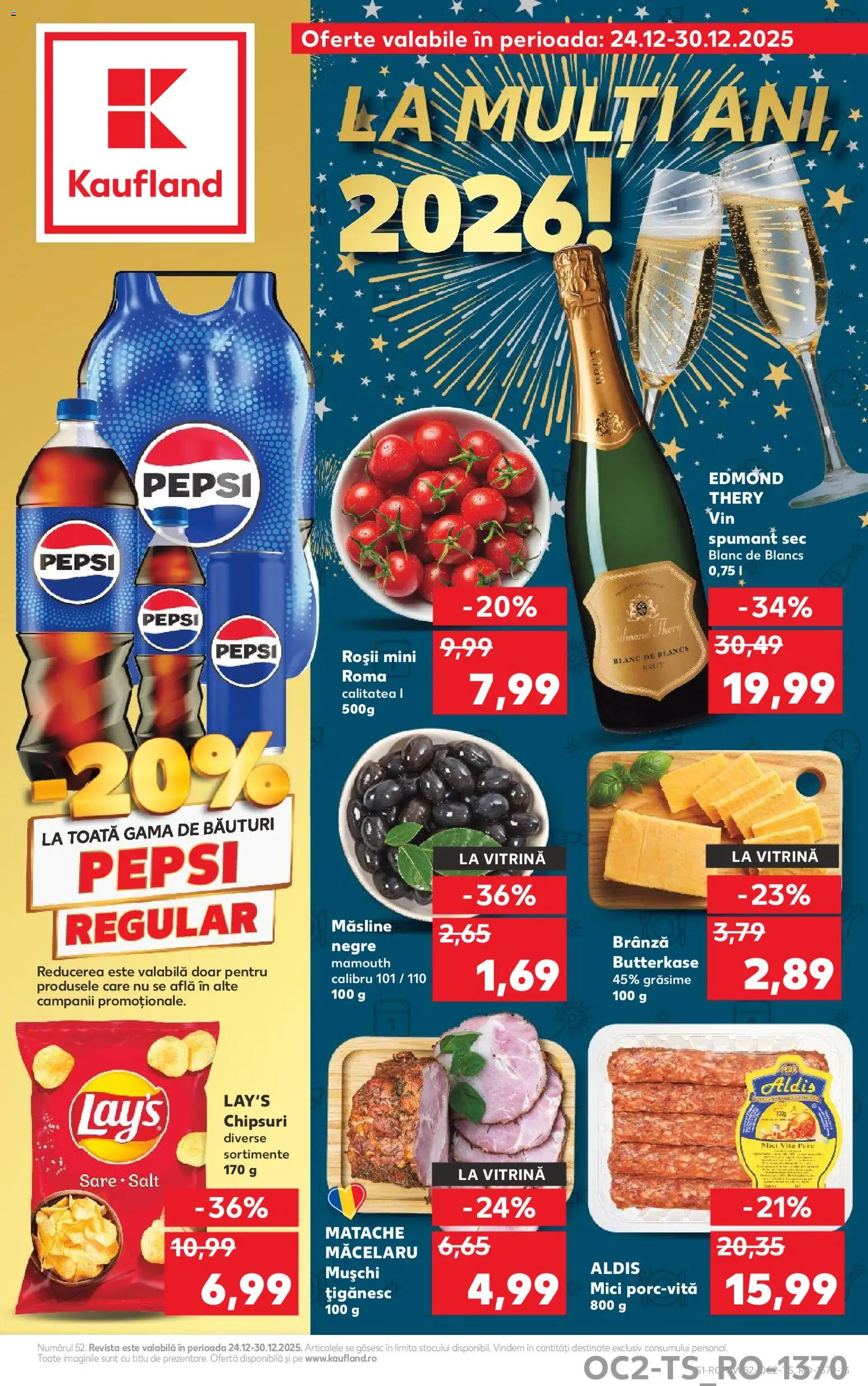 Noul catalog Kaufland – valabil de la 24.12.2025 | Pagină: 1 | Produse: Mici, Măsline, Vin, Roșii