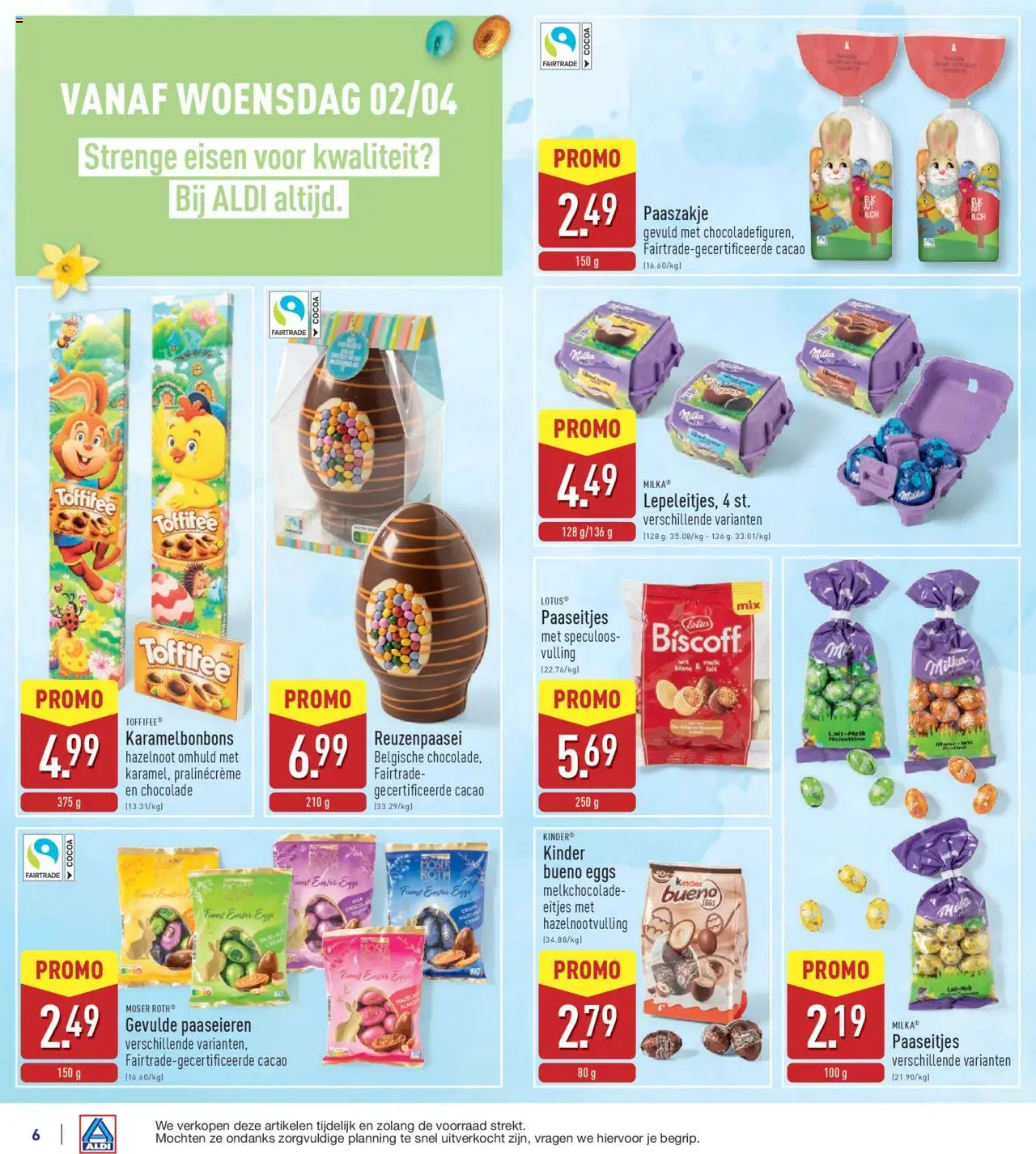 {H1} | Pagina: 6 | Producten: Kinder, Crème, Chocolade