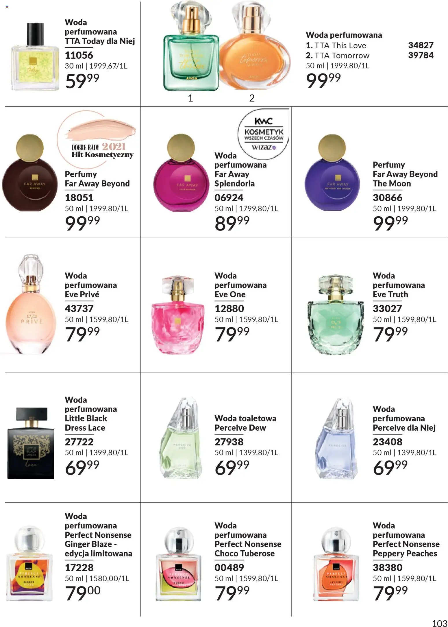 Avon Katalog 1 2026 od 01.01.2026 | Strona: 102 | Produkty: Perfumy, Woda toaletowa, Woda