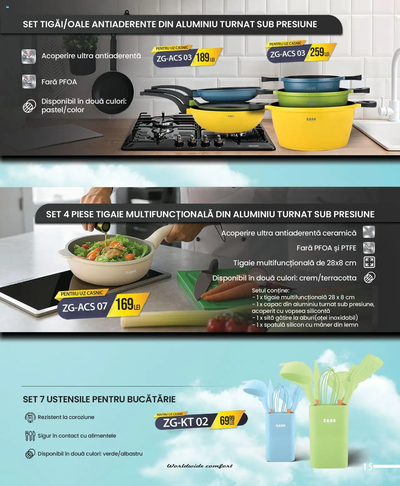 Catalog Selgros - Zass – valabil de la 01.08.2025 | Pagină: 15 | Produse: Tigaie, Sită, Mâner, Bucătărie