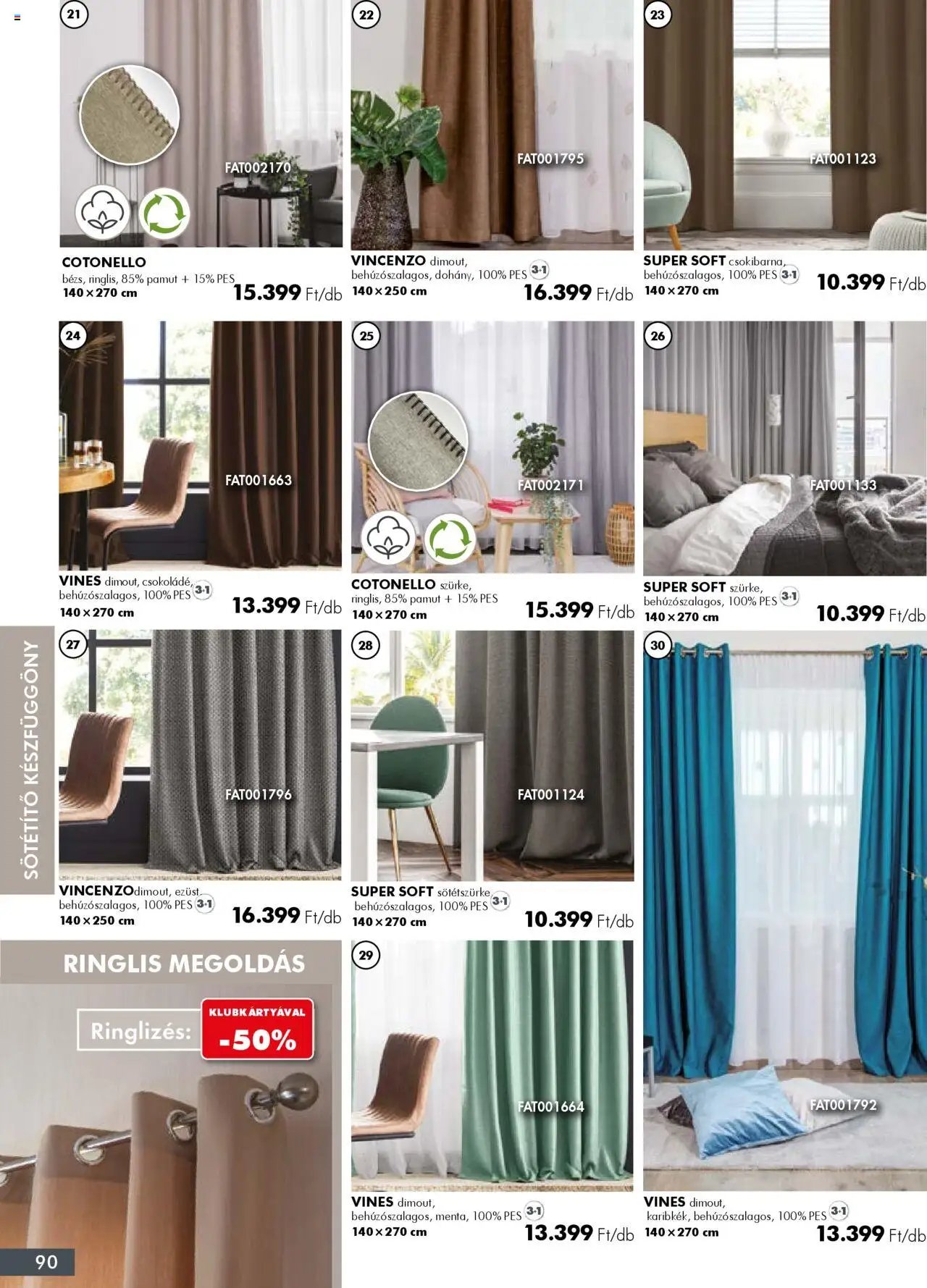 Diego akciós ujság - amely érvényes a következő dátumtól: 02.10.2025 | Oldal: 90 | Termékek: Készfüggöny