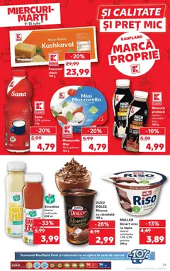 Catalog Kaufland - Bucureşti – valabil de la 09.07.2025 | Pagină: 39 | Produse: Cașcaval, Lapte, Ciocolată, Ananas