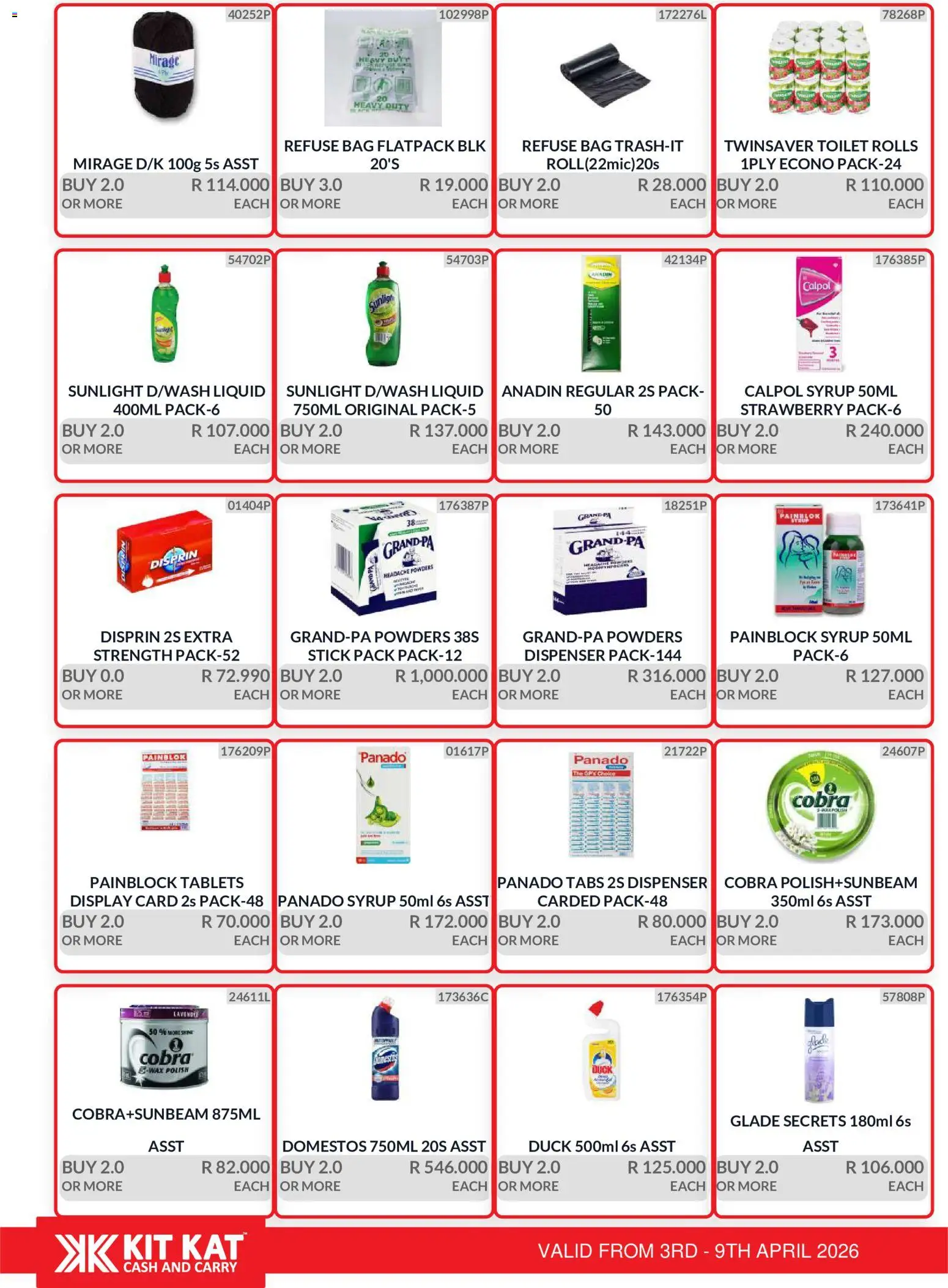 New KIT KAT Cash & Carry catalogue – valid from 03.04.2026 | Page: 14 | Products: Bag, Toilet, Syrup