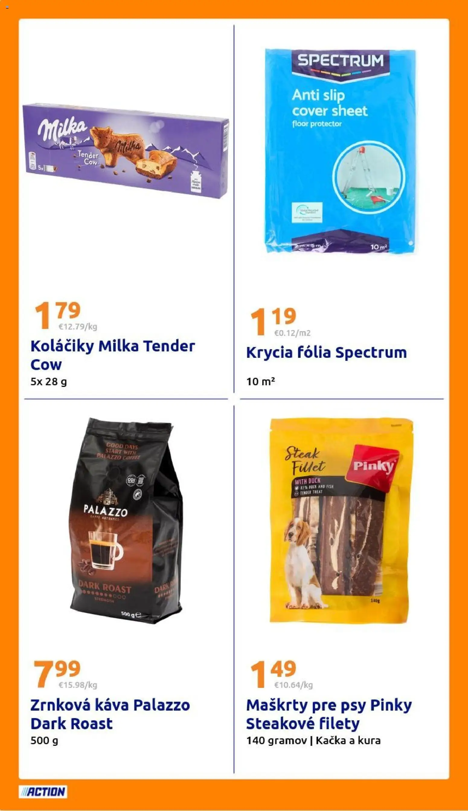 Nové Action akcie – leták je platný od 03.03.2026 | Strana: 24 | Produkty: Káva, Kačka, Steak, Zrnková káva