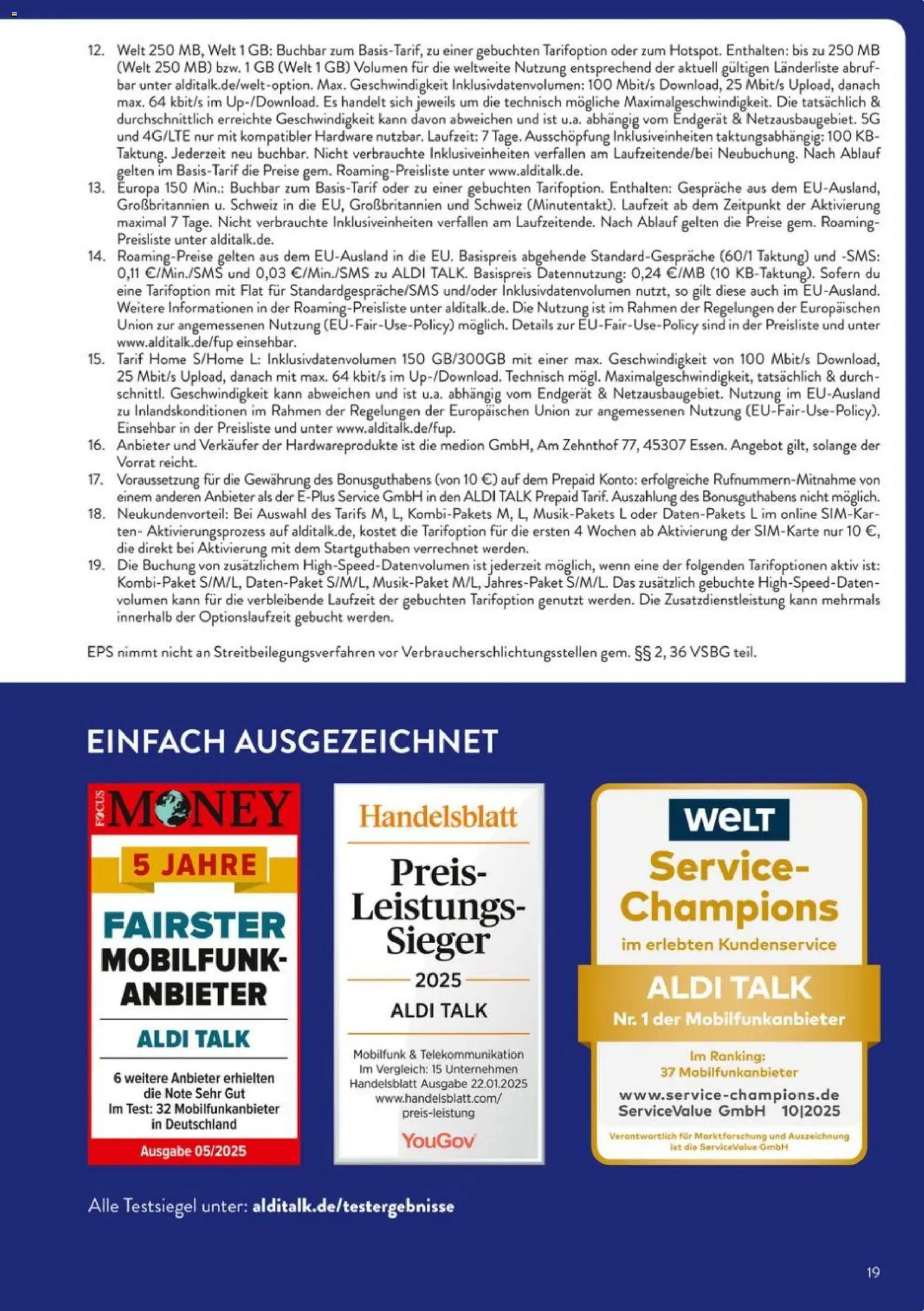 Aldi Süd Talk  – gültig ab 07.11.2025 | Seite: 19