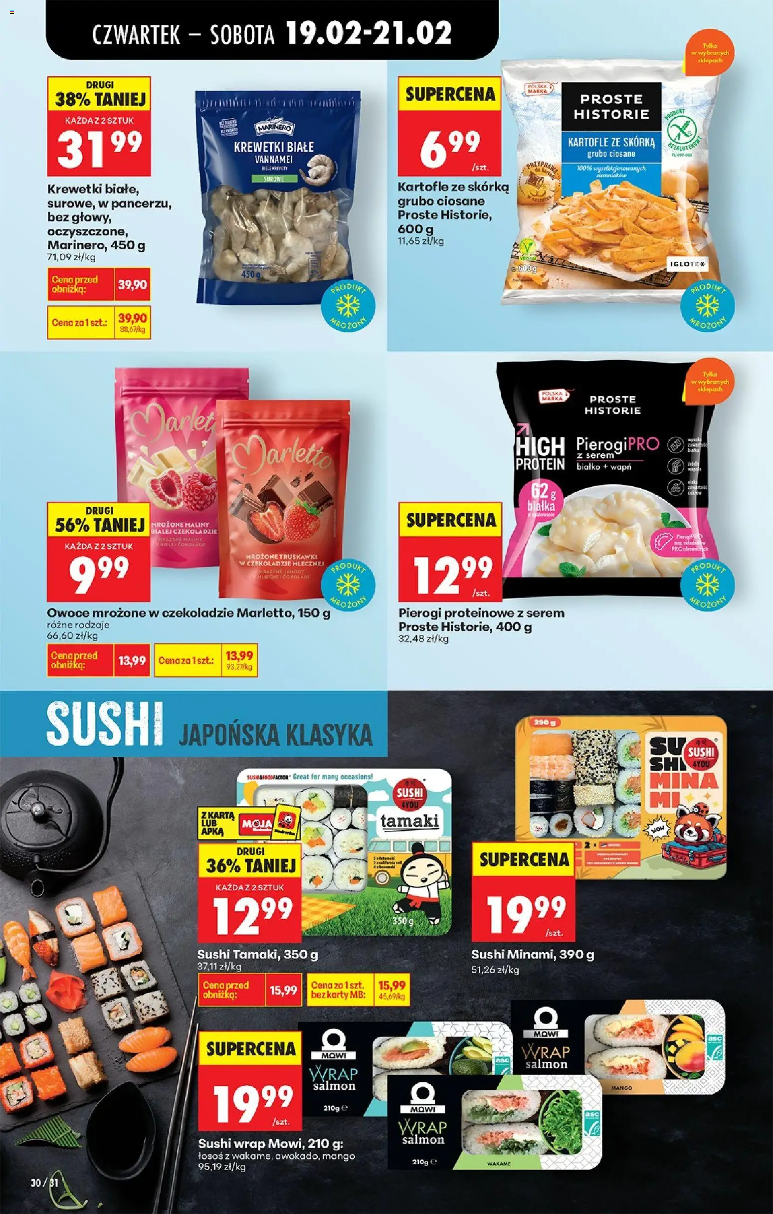 Biedronka Polsko leták - W tym tygodniu od 19.02.2026 | Strana: 36 | Produkty: Mango, Losos, Sushi, Protein