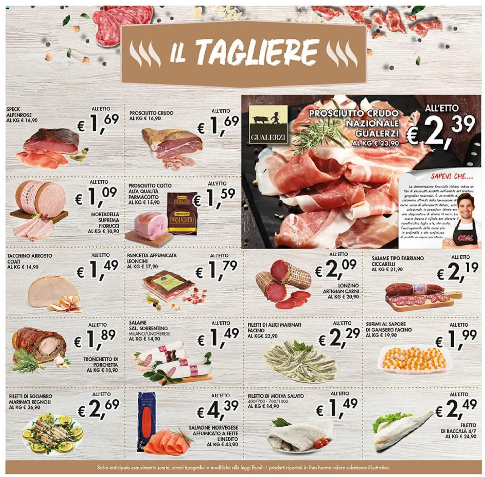 Volantino Coal del 23.10.2025 | Pagina: 7 | Prodotti: Prosciutto Cotto, Pancetta, Mortadella, Sgombro