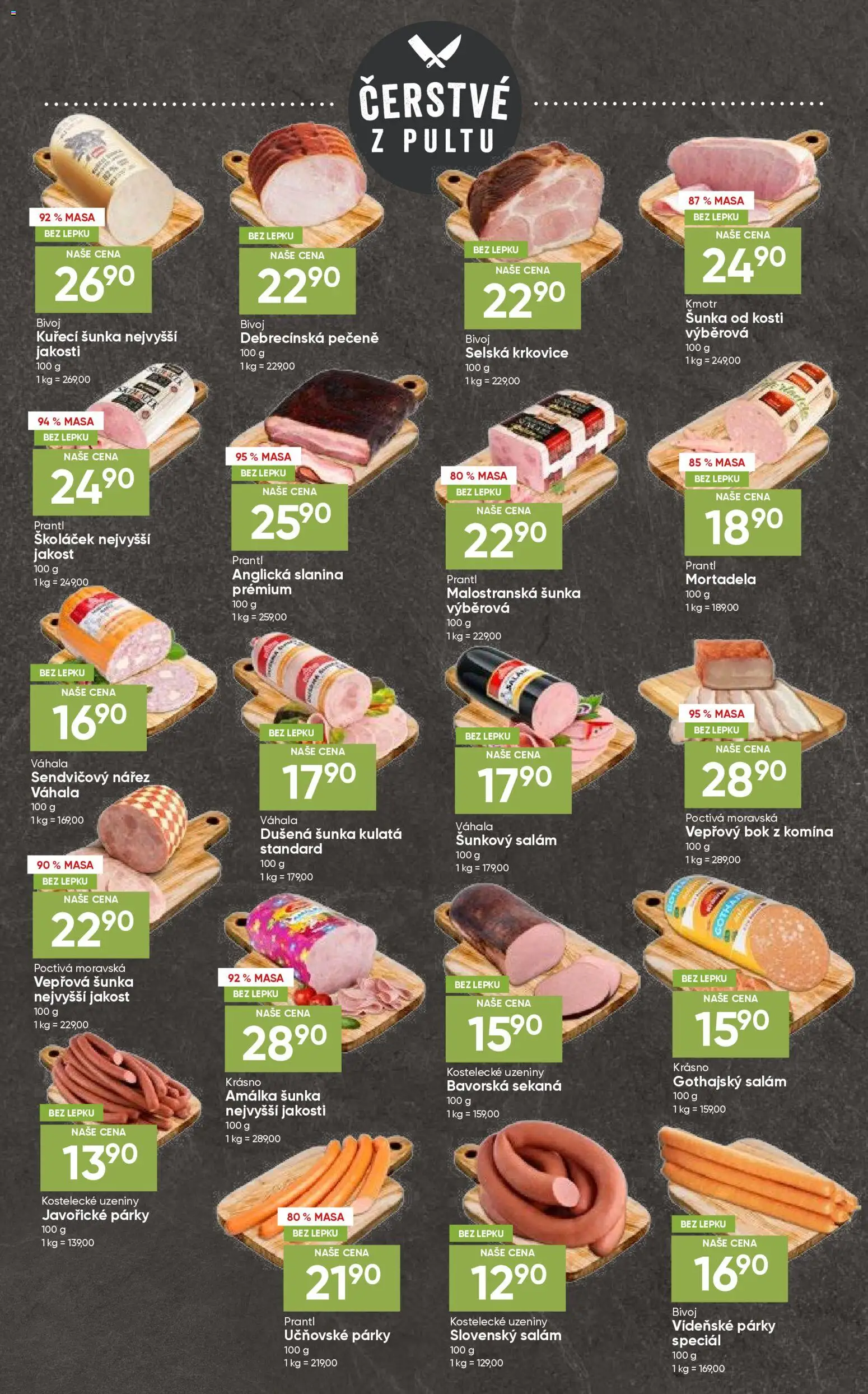 Hruška katalog od 28.04.2026 | Strana: 4 | Produkty: Sekaná, Kuřecí šunka, Uzeniny, Slanina