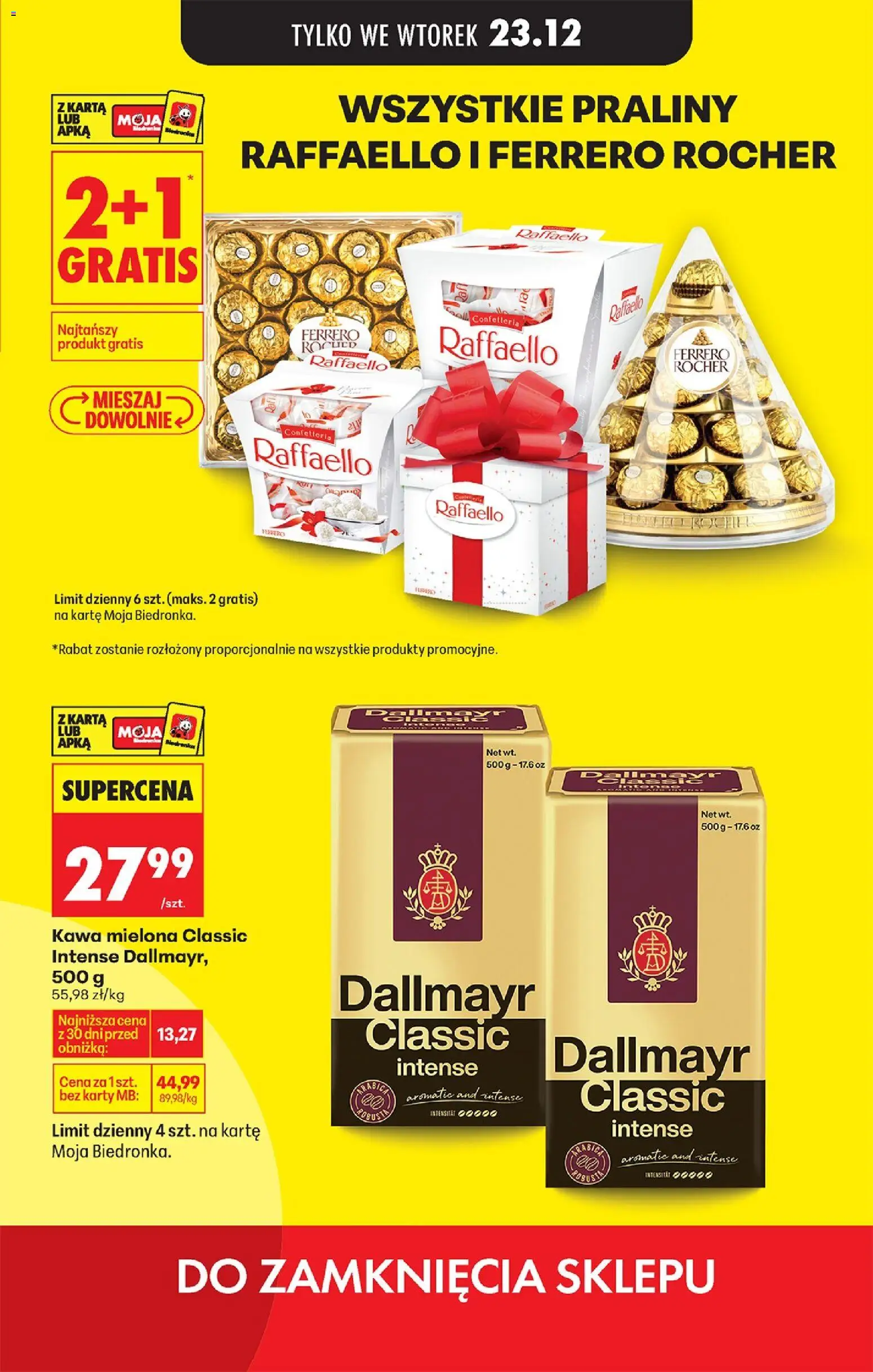 Biedronka gazetka - 3 powody od 23.12.2025 | Strona: 3 | Produkty: Karta, Praliny, Kawa, Ferrero rocher