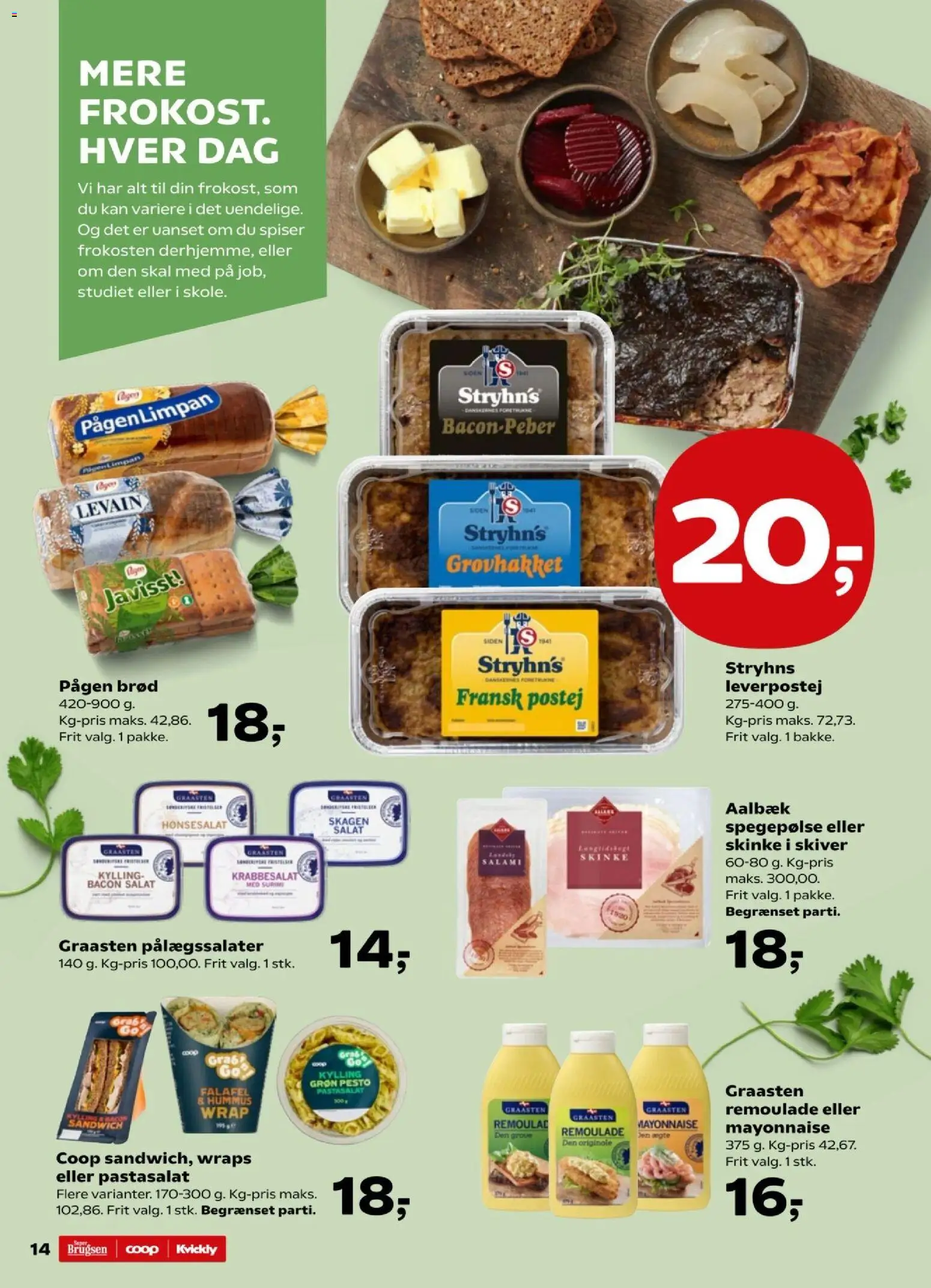 Kvickly tilbudsavis – gyldig fra 01.01.2026 | Side: 15 | Produkter: Brød, Skinke, Remoulade, Bacon