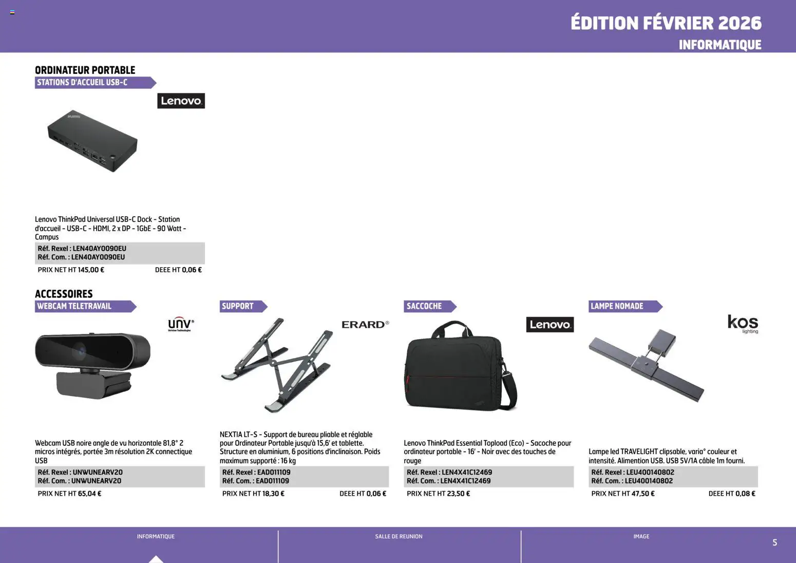 {H1} | Page: 5 | Produits: Câble, USB, Webcam, Lampe