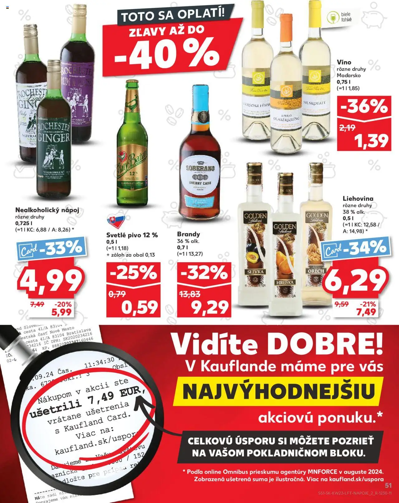 Kaufland Liptovský Mikuláš │ platný od 05.06.2025 | Strana: 51 | Produkty: Víno, Pero, Zlatý Bažant, Brandy