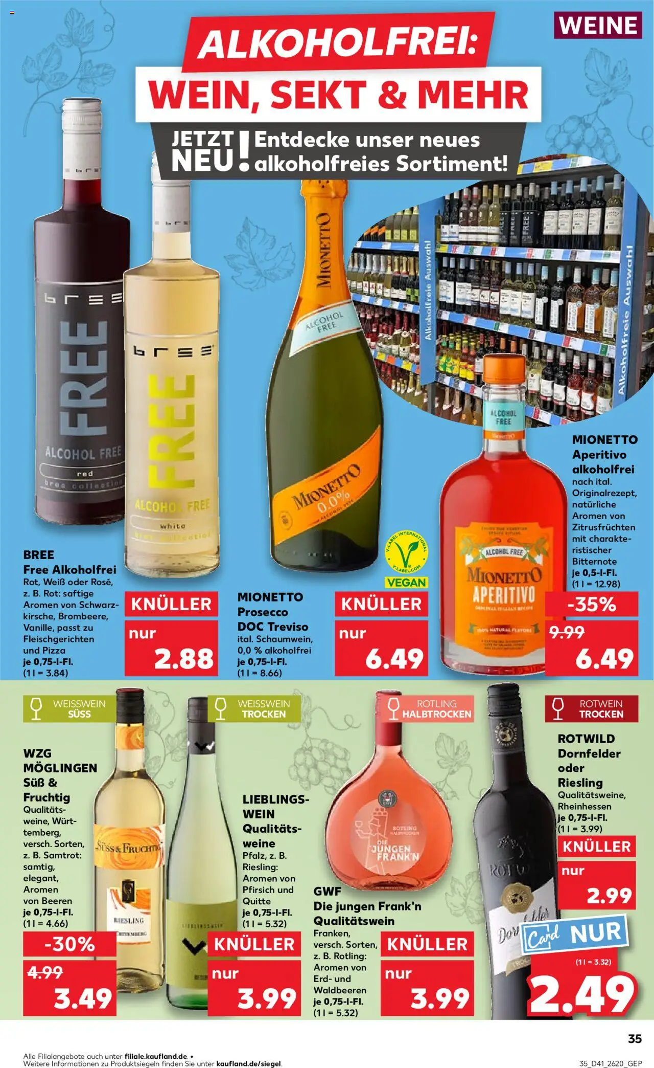 Kaufland prospekt Zeitz	 – gültig ab 09.10.2025 | Seite: 35 | Produkte: Weißwein, Sekt, Bree, Pizza