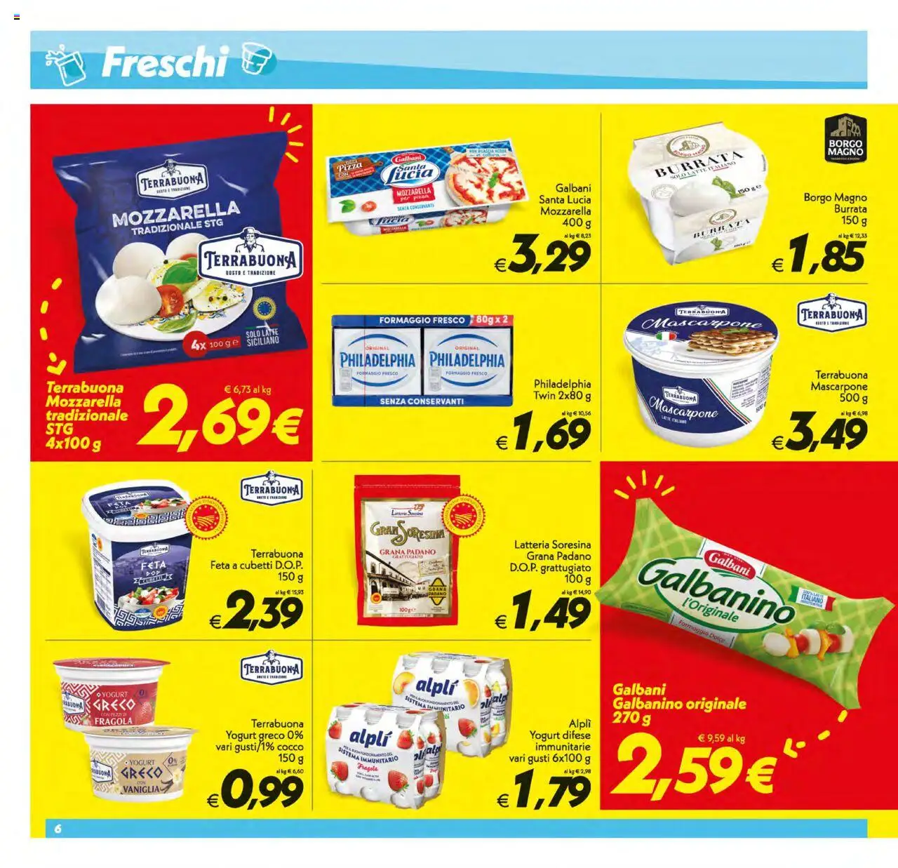 Volantino SuperConveniente del 12.08.2025 | Pagina: 6 | Prodotti: Pizza, Formaggio, Grana Padano, Feta