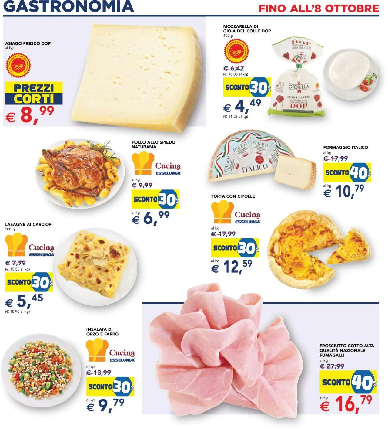 Volantino Esselunga S del 26.09.2025 | Pagina: 17 | Prodotti: Prosciutto Cotto, Insalata, Mozzarella, Formaggio