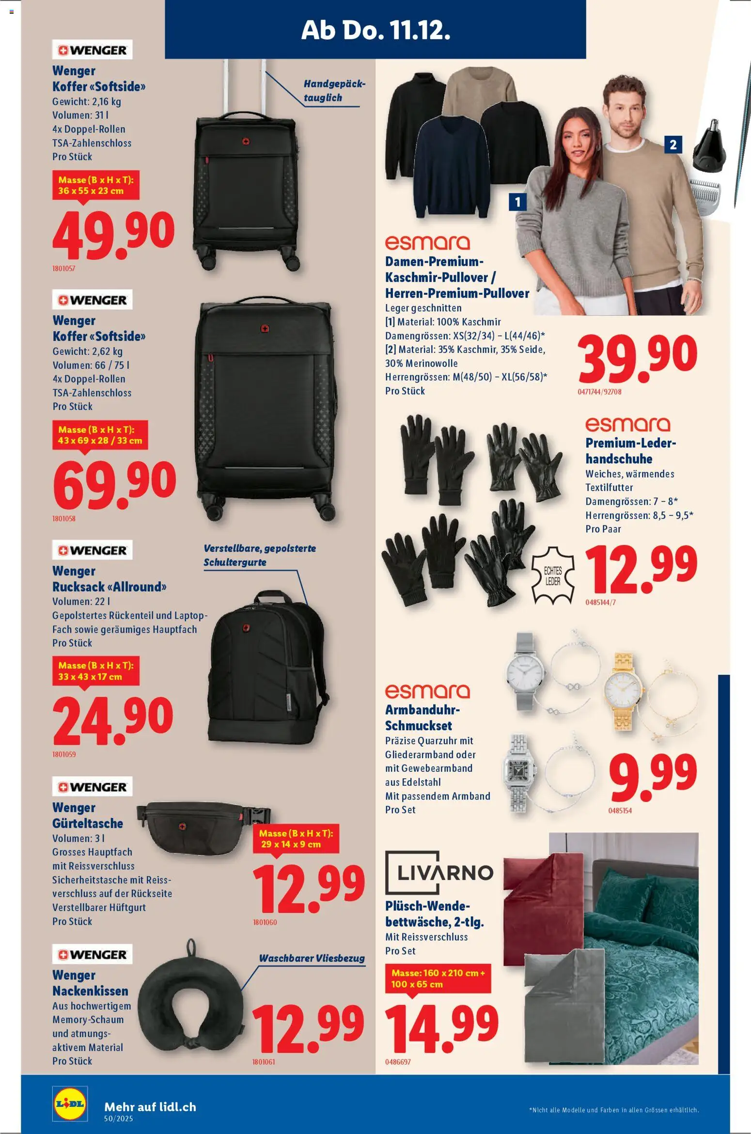 Lidl Aktionen – gültig ab 11.12.2025 | Seite: 22 | Produkte: Laptop, Koffer, Handschuhe, Gewicht