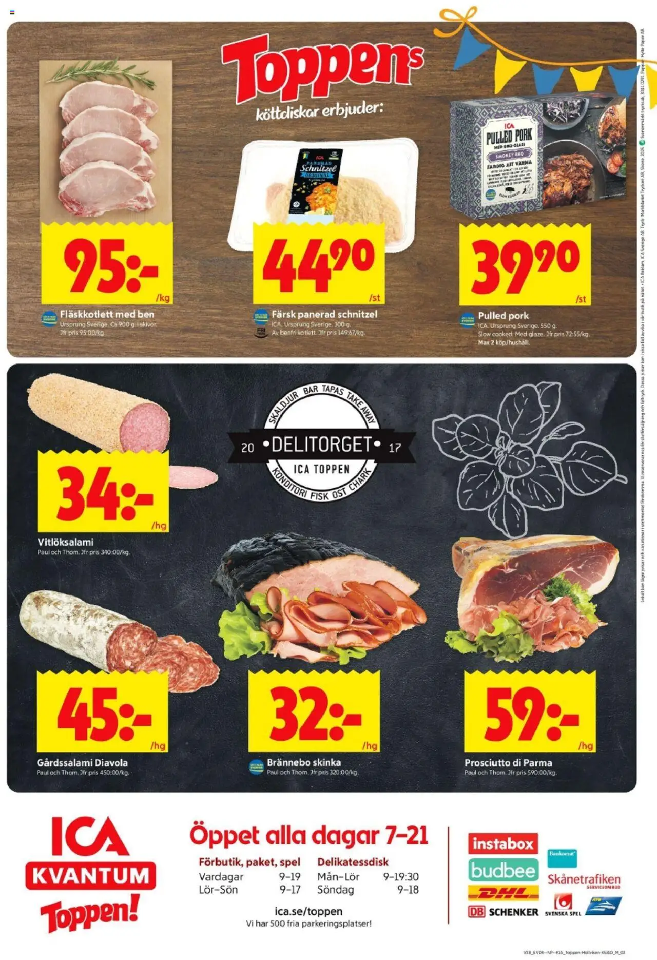 ICA Kvantum reklamblad aktuell från 15.09.2025 | Sida: 12 | Produkter: Ost, Skinka, Spel