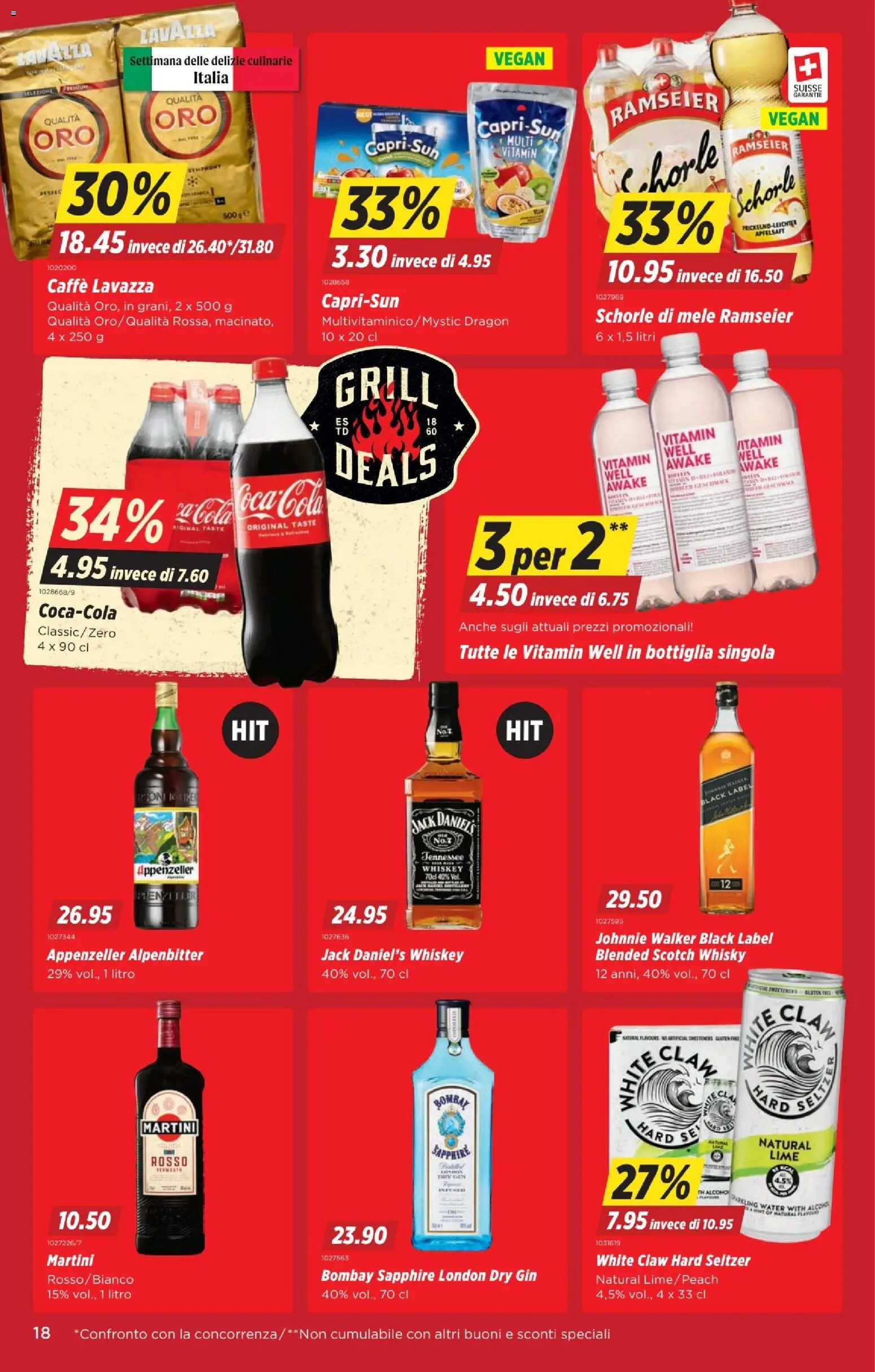 Denner aktionen IT – gültig ab 23.04.2026 | Seite: 18 | Produkte: Apfelsaft, Gin, Whiskey, Apple