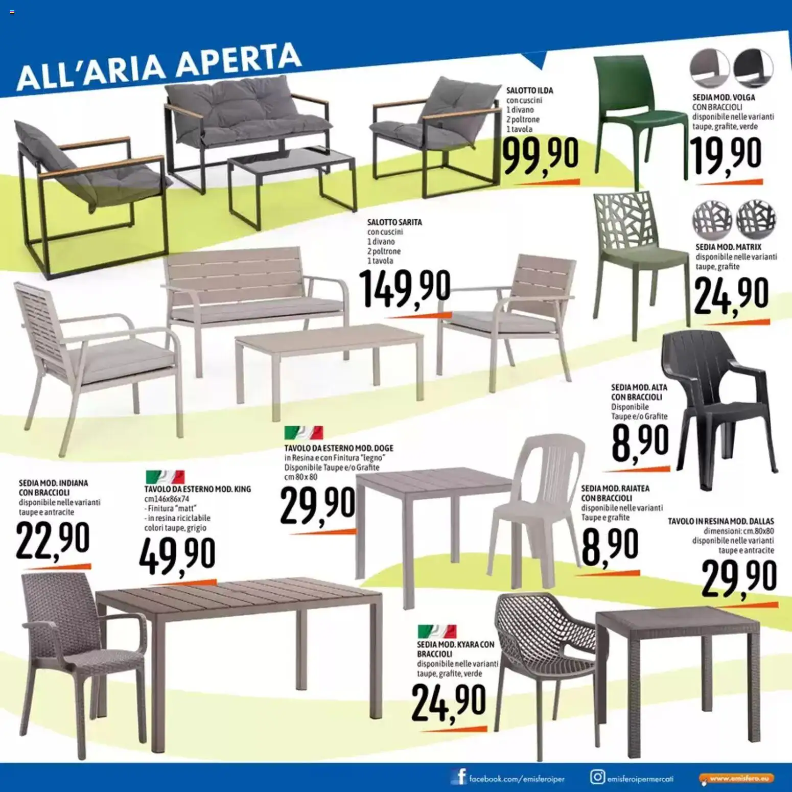 Volantino Emisfero del 20.04.2026 | Pagina: 27 | Prodotti: Braccioli, Divano, Tavolo, Sedia