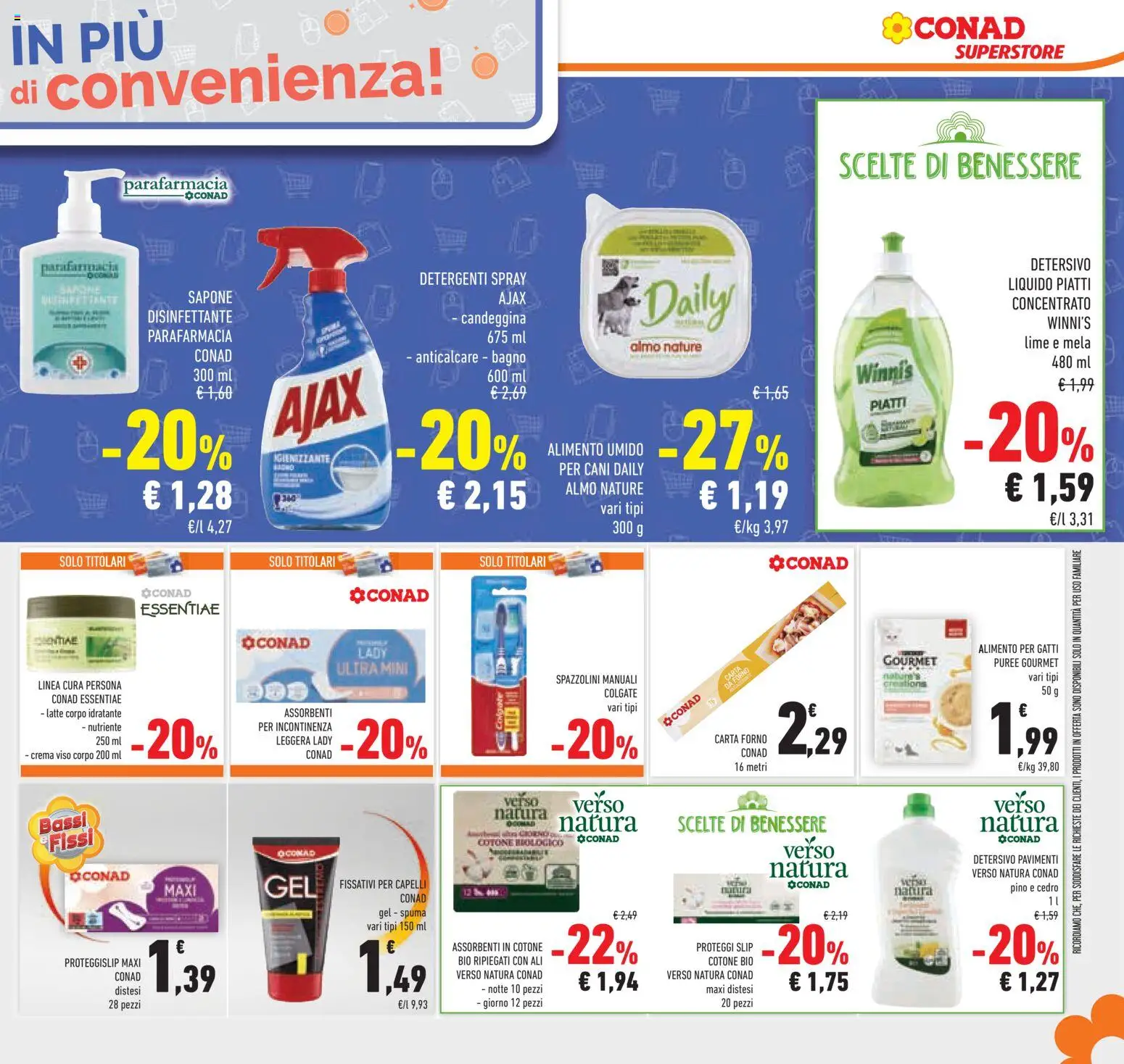 Volantino Conad del 03.12.2025 | Pagina: 27 | Prodotti: Sapone, Latte, Forno, Bagno