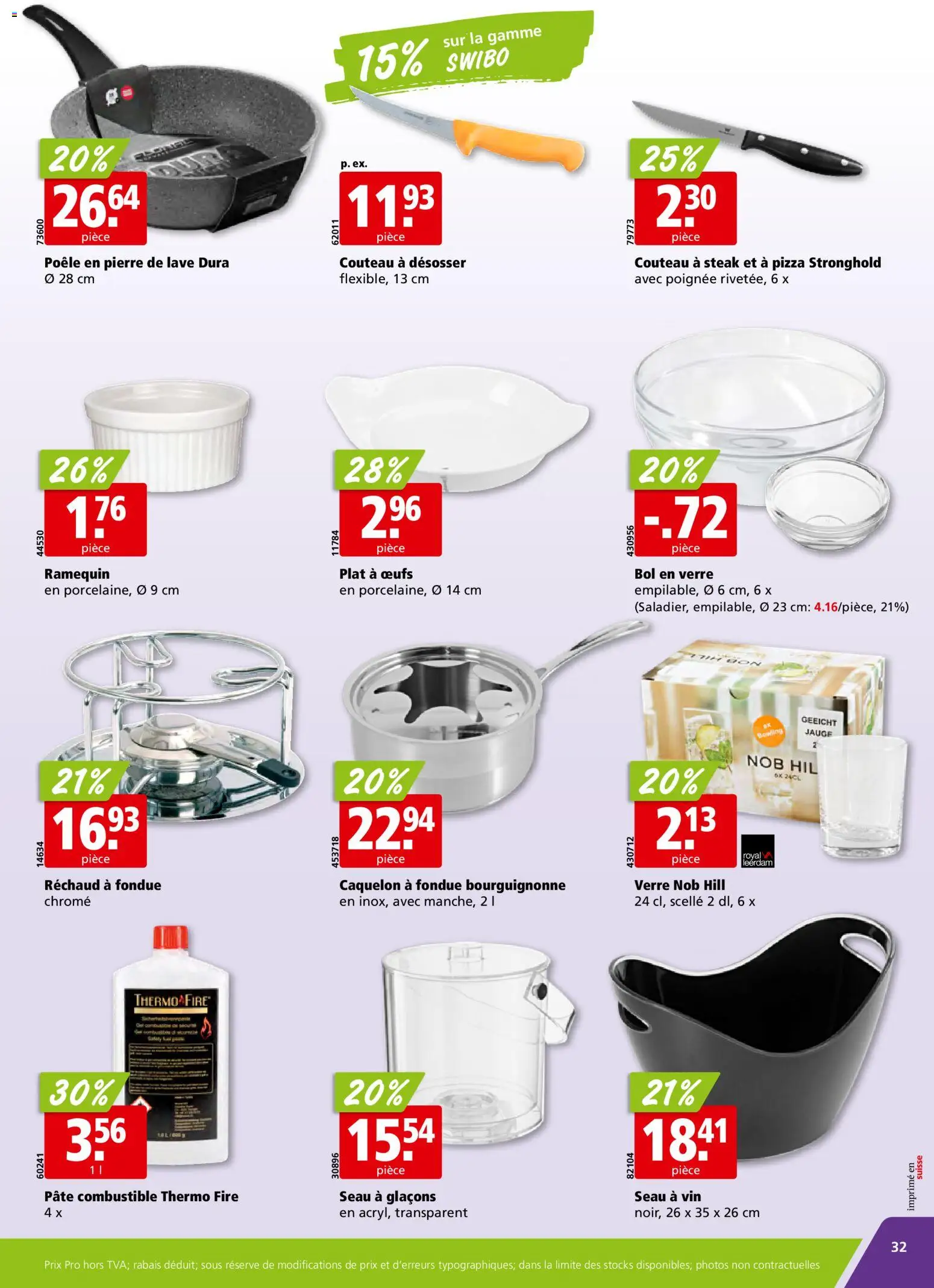 Aligro Aktionen Chavannes, Matran, Genève, Sion – gültig ab 01.12.2025 | Seite: 32 | Produkte: Pizza, Fondue