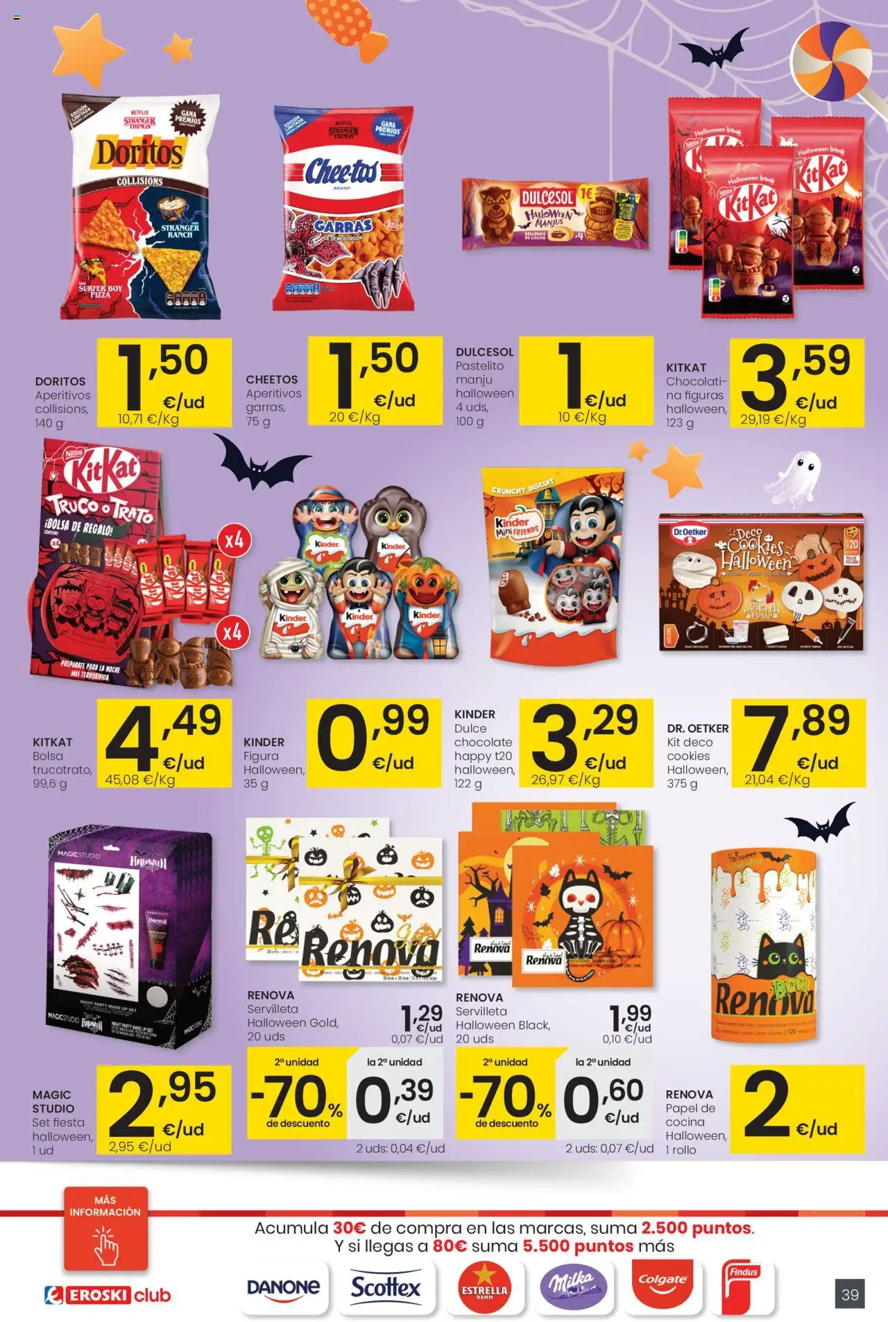 Eroski - Precio más bajo  │ válido desde el 16.10.2025 | Página: 39 | Productos: Chocolate, Bolsa, Cocina, Φρυγανιές σικάλεως