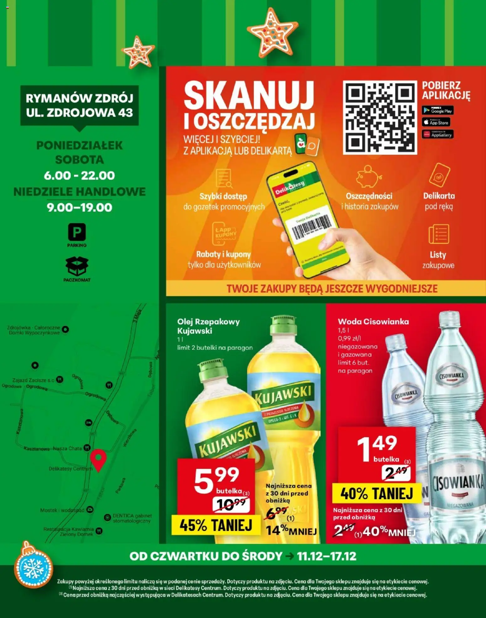 Delikatesy Centrum Gazetka - Rymanów Zdrój Otwarcie od 11.12.2025 | Strona: 4 | Produkty: Delikatesy, Gabinet, Olej, Woda