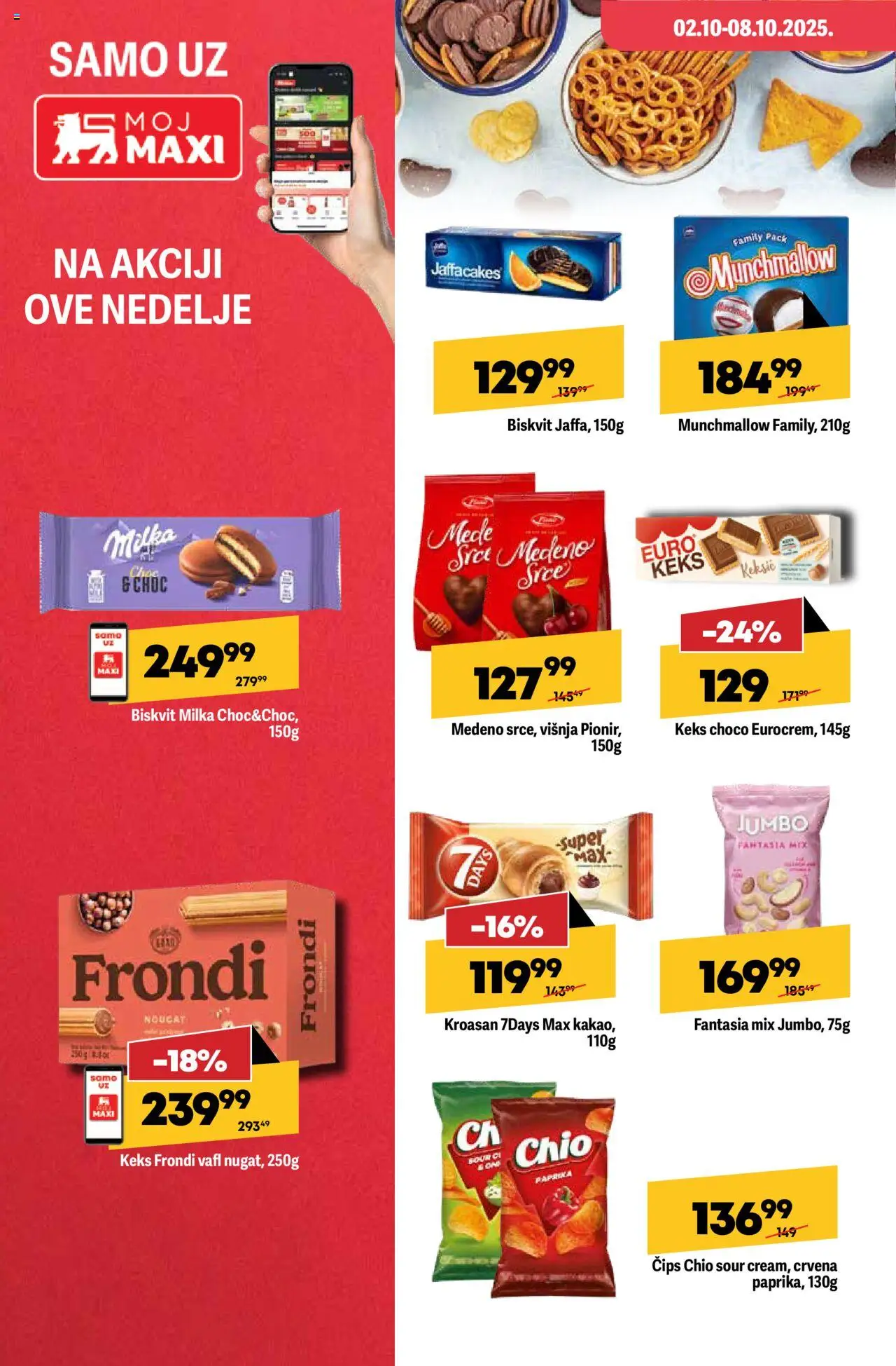 Maxi katalog - važi od 02.10.2025 | Strana: 12 | Proizvode: Čips, Milka, Munchmallow, Kroasan