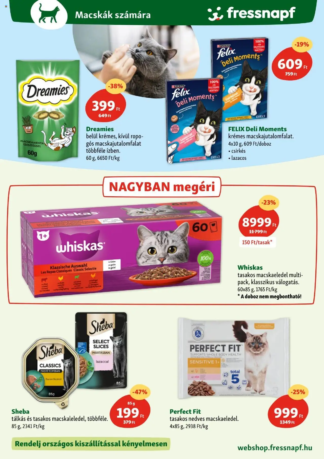 Fressnapf akciós ujság - amely érvényes a következő dátumtól: 11.09.2025 | Oldal: 13 | Termékek: Body, Macskaeledel, Whiskas, Doboz