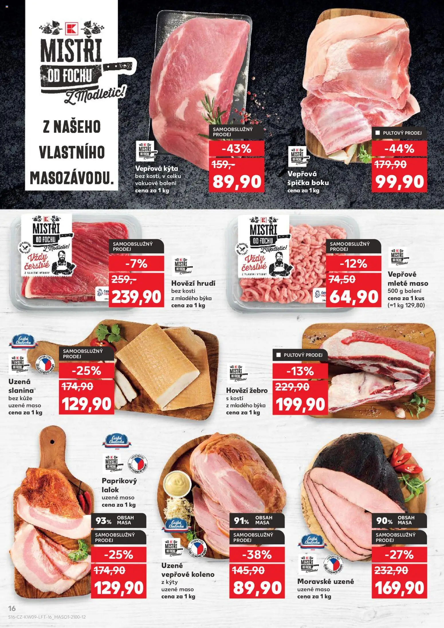 Kaufland leták - Liberec od 25.02.2026 | Strana: 16 | Produkty: Hovězí, Mleté maso, Moravské uzené, Maso