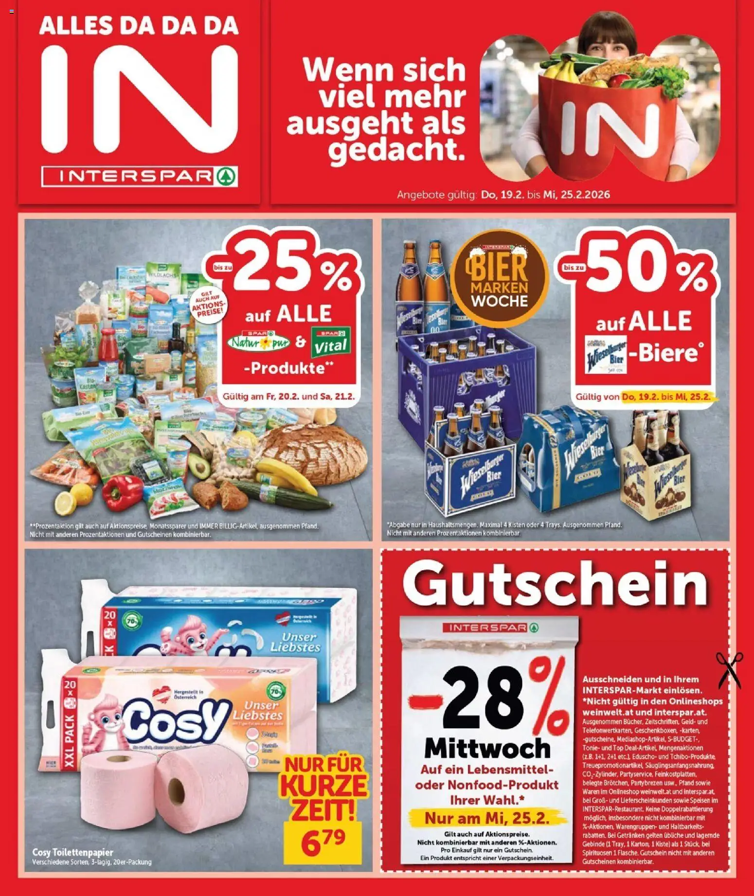 Interspar Flugblatt - Burgenland Nord gültig ab 19.02.2026 | Seite: 1 | Produkte: Libacomb, Bier