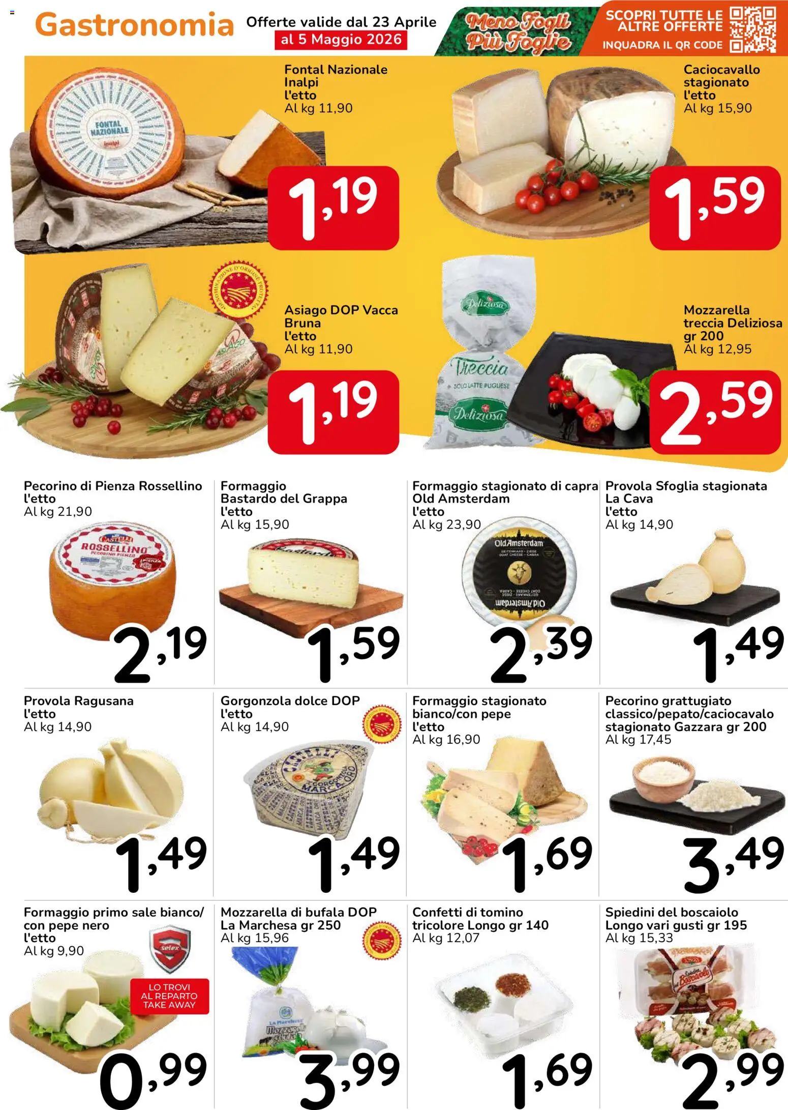 Volantino Famila del 23.04.2026 | Pagina: 9 | Prodotti: Mozzarella, Formaggio, Gorgonzola, Tomino