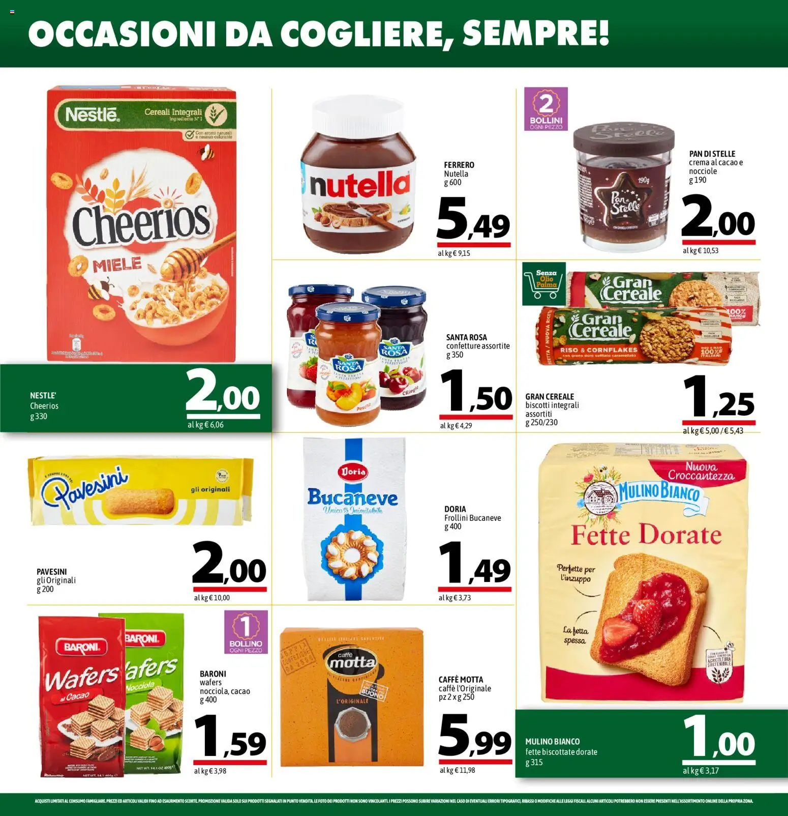 Volantino A&O del 15.01.2026 | Pagina: 10 | Prodotti: Crema, Biscotti, Nocciole, Nutella