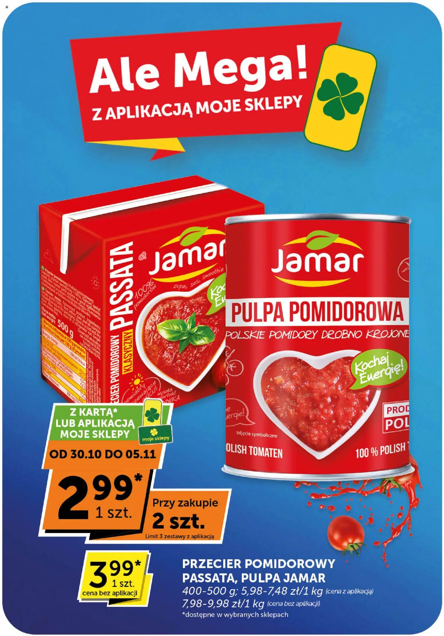 Groszek Gazetka - Market od 30.10.2025 | Strona: 3 | Produkty: Przecier pomidorowy, Smoothie, Pomidory