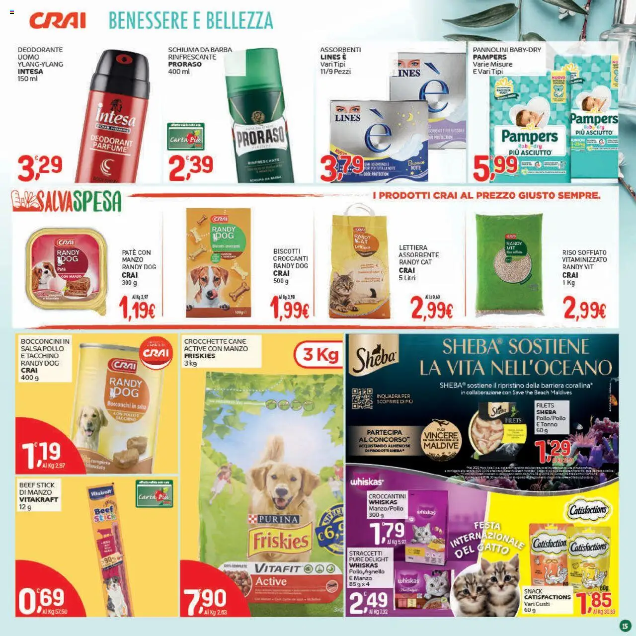 Volantino CRAI del 07.08.2025 | Pagina: 15 | Prodotti: Paté, Deodorante, Biscotti, Tonno