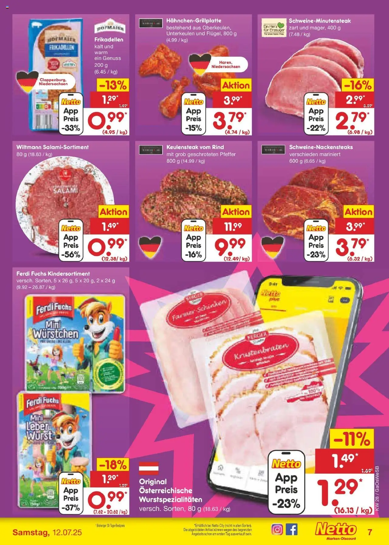 Netto Marken-Discount prospekt Bremen-Lesum	 - gültig ab dem 07.07.2025 | Seite: 9 | Produkte: Krustenbraten, Pfeffer, Wurst, Schinken