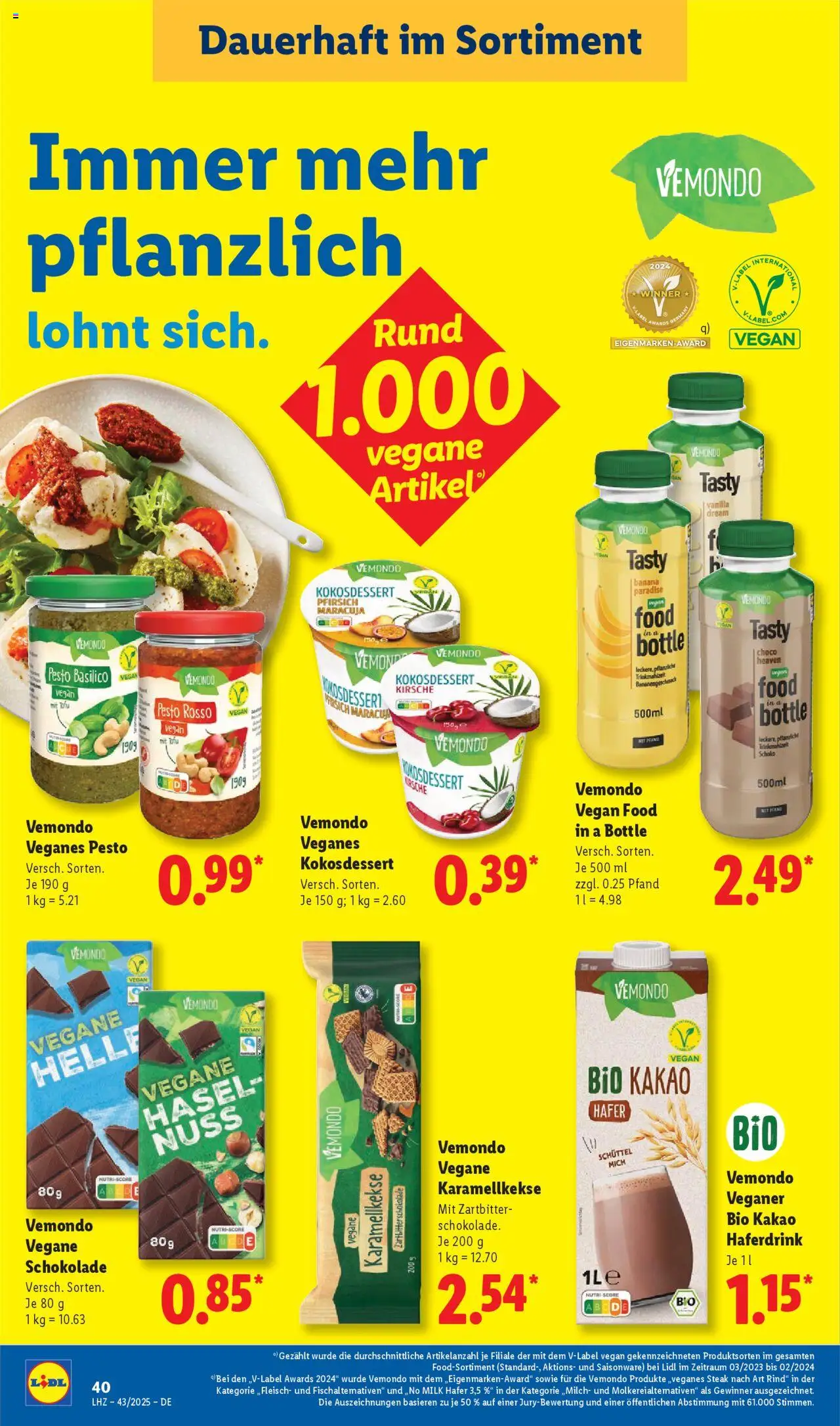 Lidl - Prospekt – gültig ab 20.10.2025 | Seite: 62 | Produkte: Schokolade, Haferdrink, Pfirsich, Steak