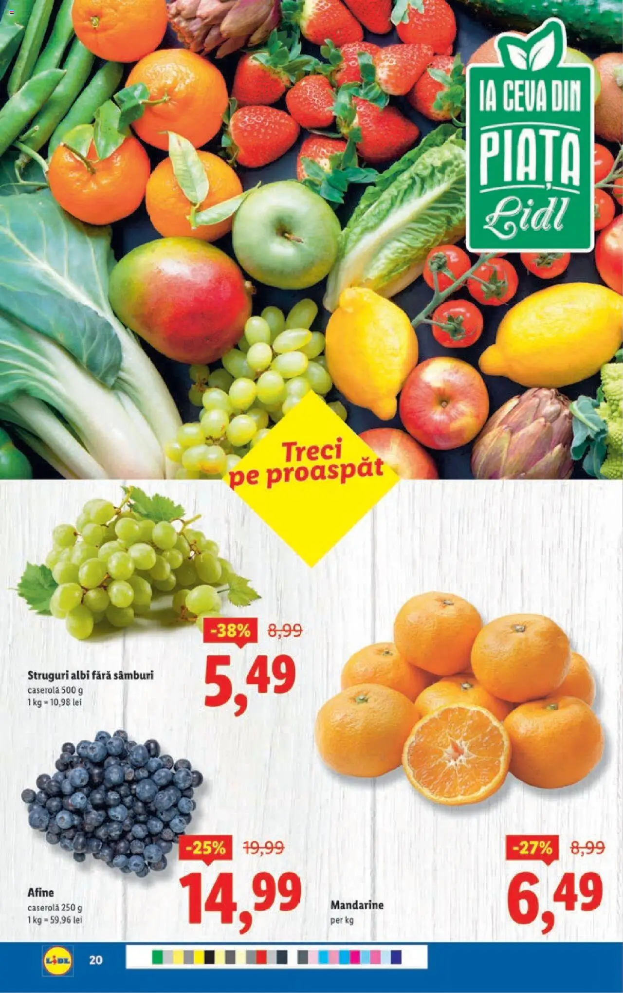 Noul catalog Lidl – valabil de la 20.10.2025 | Pagină: 20 | Produse: Struguri, Afine, Mandarine