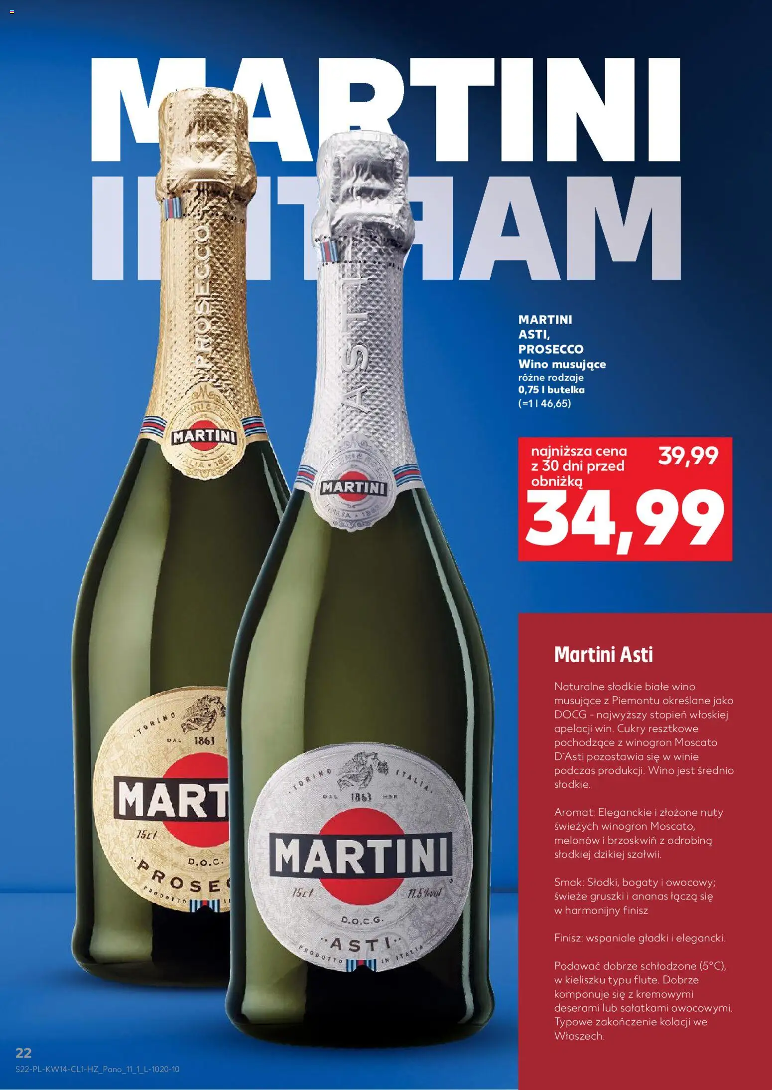 Kaufland Polsko leták - Barek od 01.04.2026 | Strana: 22 | Produkty: Martini, Ananas, Moscato, Martini asti